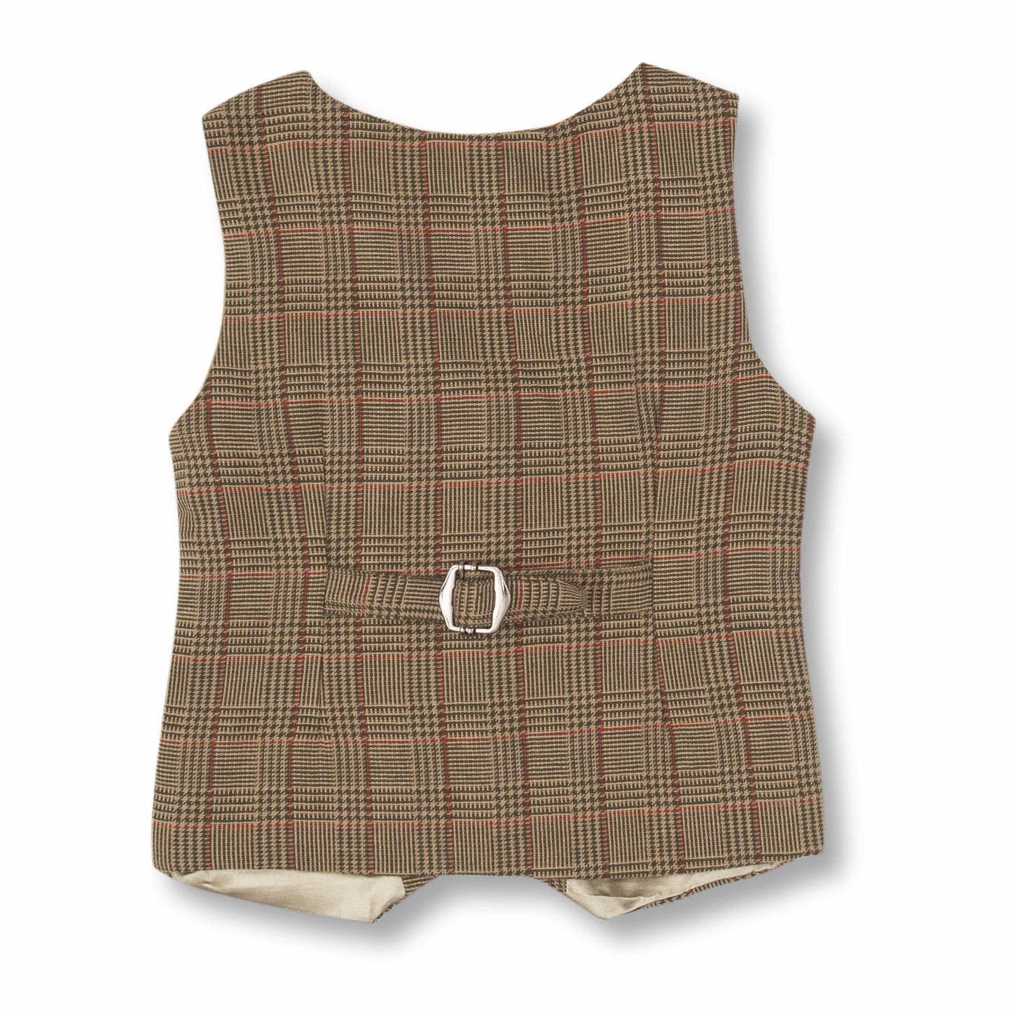 Baby Boys Full Sleeves Checked Coat Suit Set - Brown - Juscubs