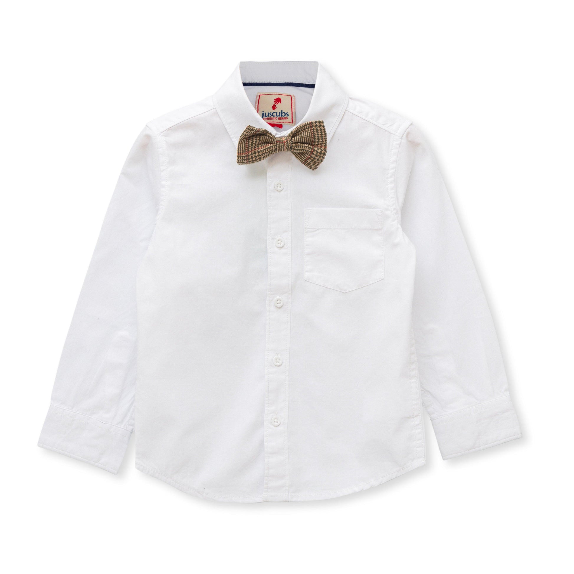 Baby Boys Full Sleeves Checked Coat Suit Set - Brown