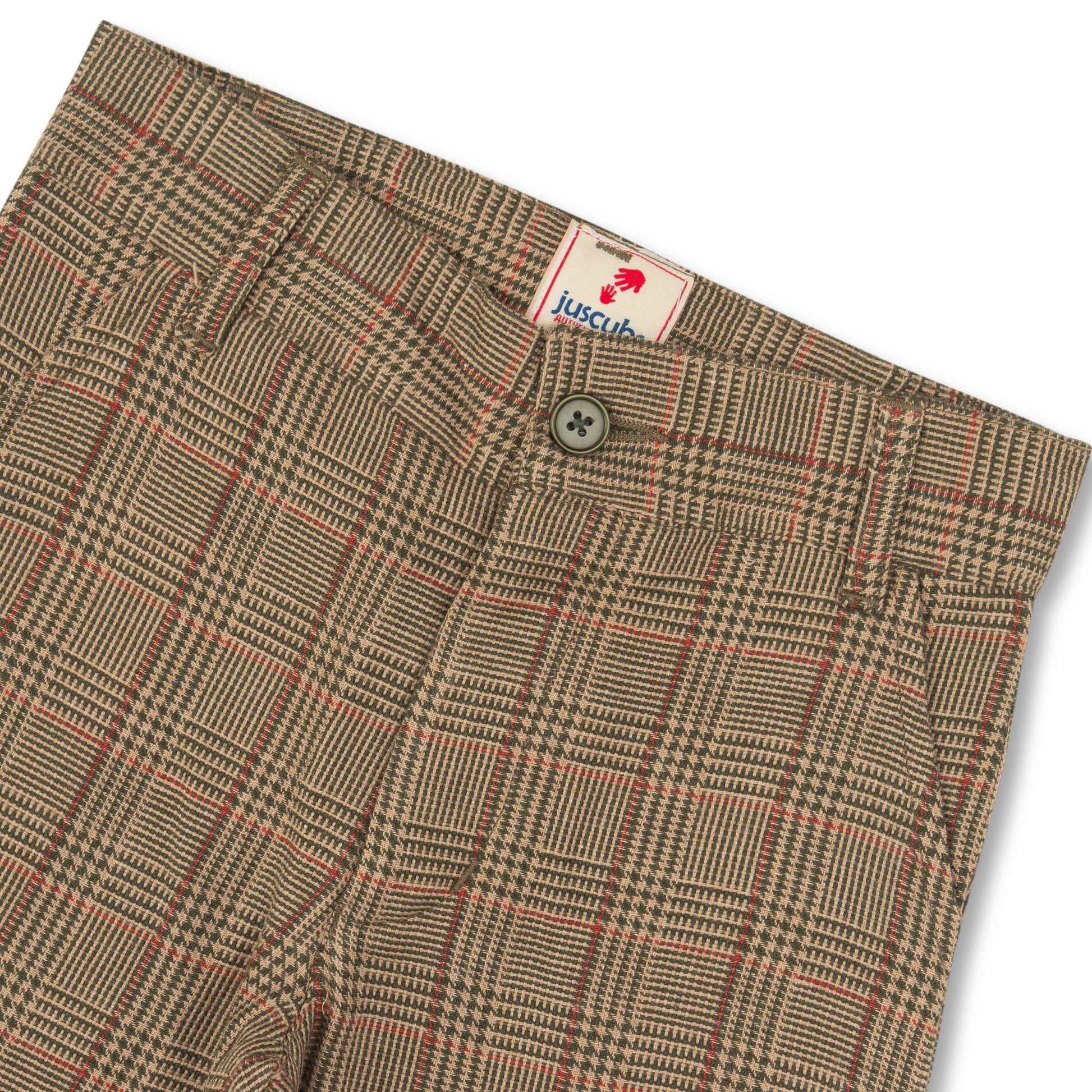 Baby Boys Full Sleeves Checked Coat Suit Set - Brown