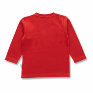 "Baby Boys' Red Full Sleeve T-Shirt with Tiger Print – Park League Champs Theme"