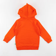 "Baby Boys' Orange Hooded Sweatshirt – Super Little Adventurers Car Print"