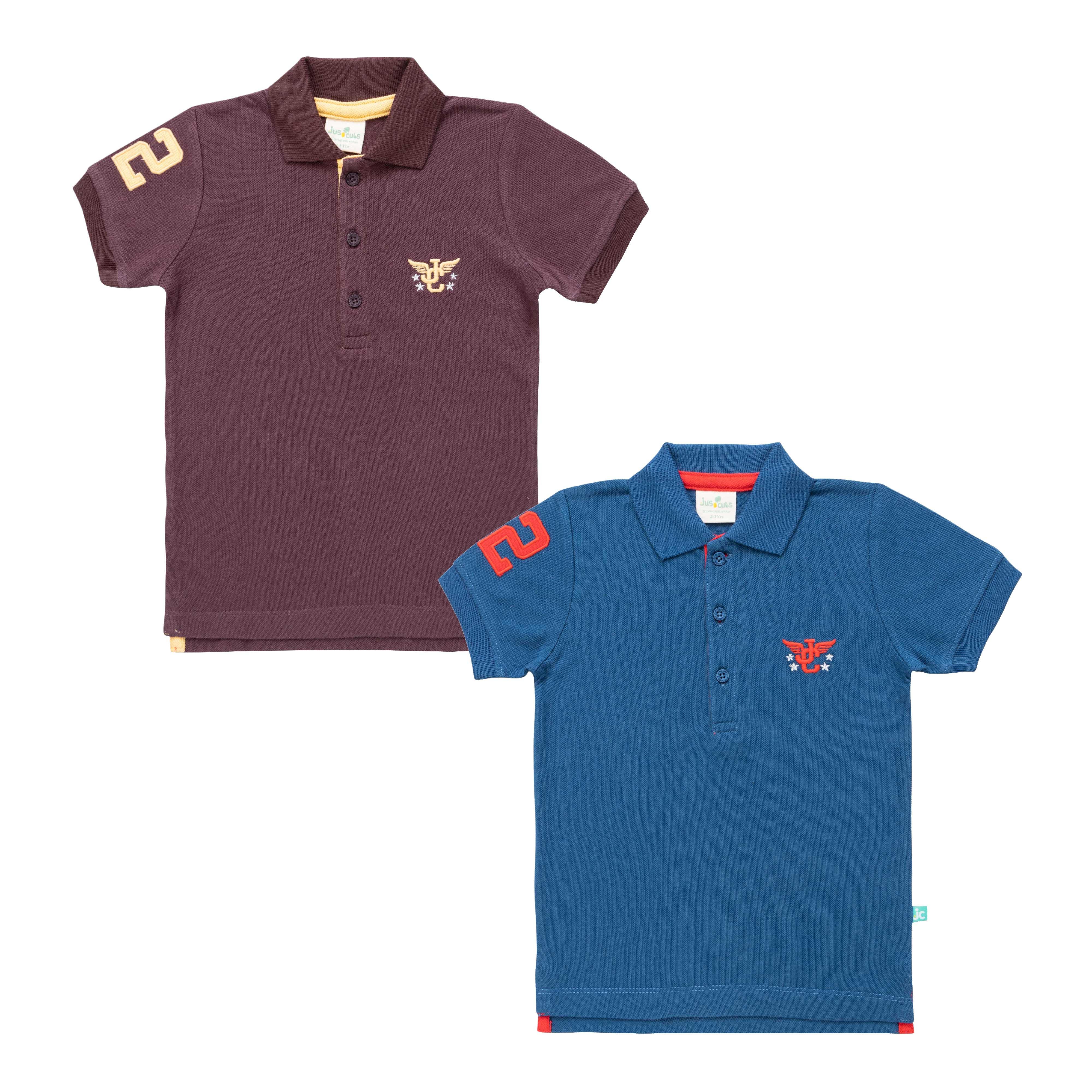 Baby Boys Solid Polo T Shirts Combo Pack - Juscubs