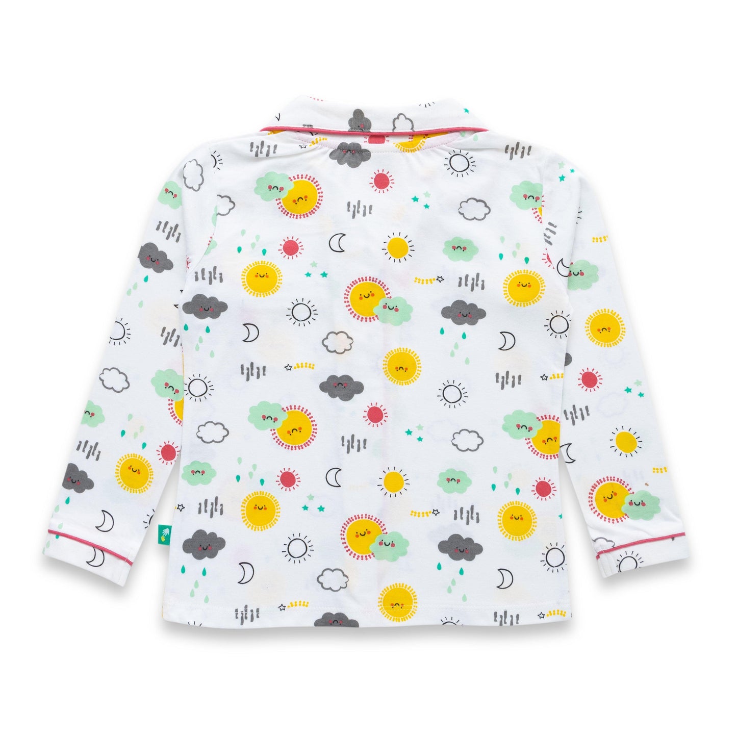 Baby Girls Conversational Printed Pure Cotton Night suit sets - Juscubs