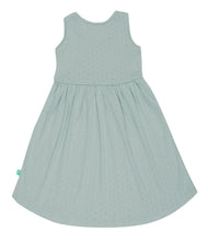 Baby Girls' Sleeveless Cotton Eyelet Dress – Sage Green Summer Wear