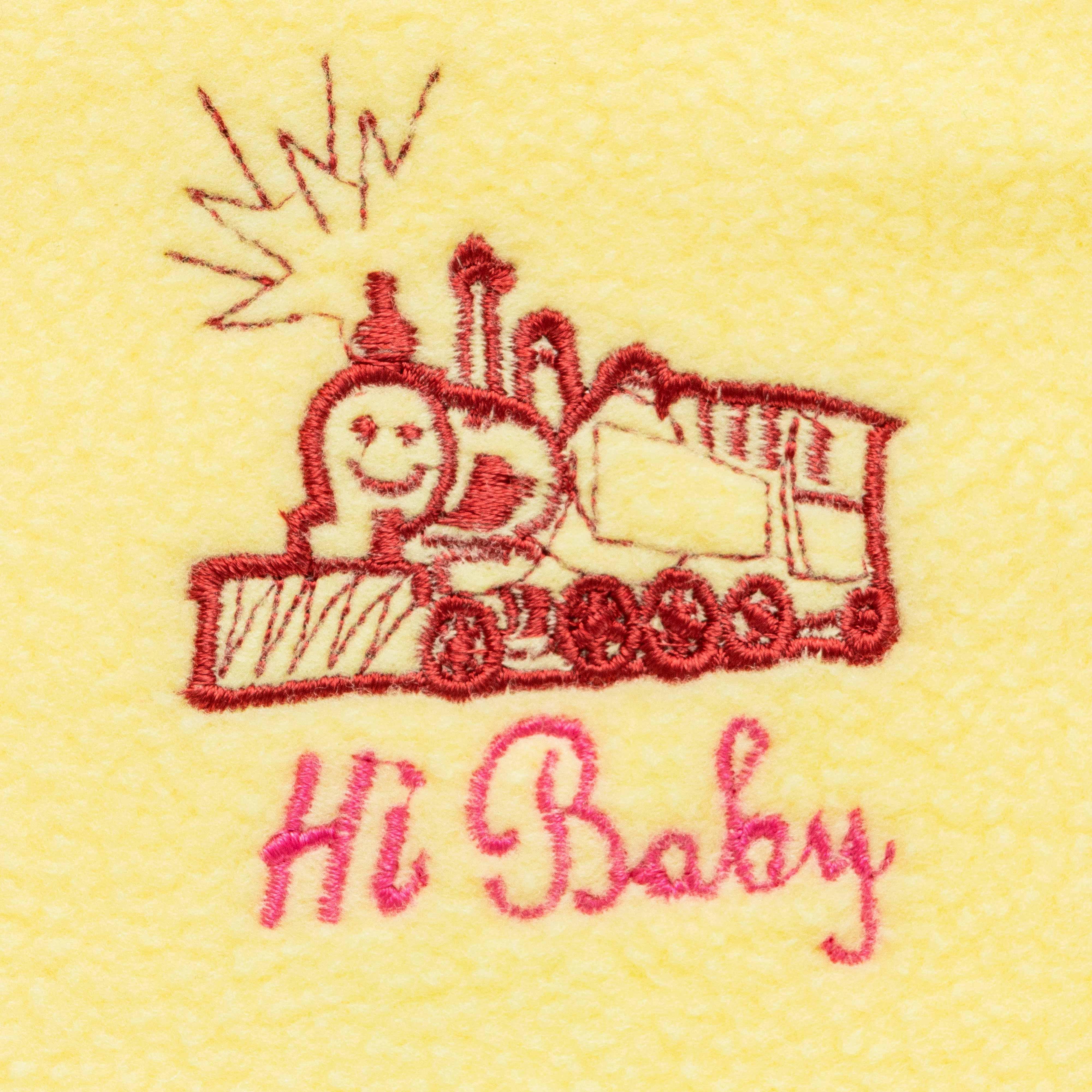 Baby Wrap (Baby Towel) Hooded - Hi Baby Embroidery - Juscubs
