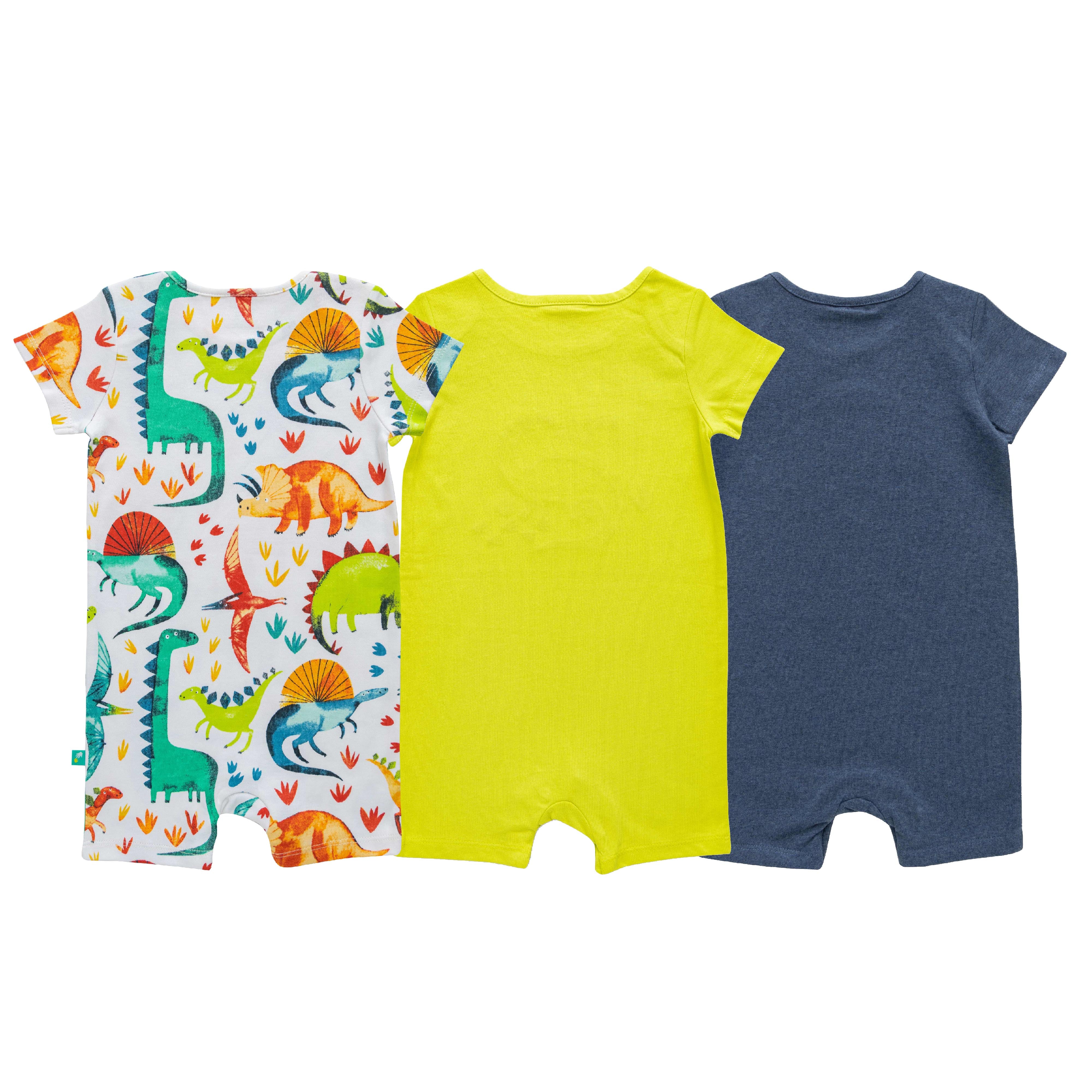 Baby Boys Graphic Printed Romper Combo Pack