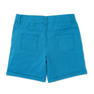 Boys Cotton Toddlers Solid Shorts - Aqua Blue