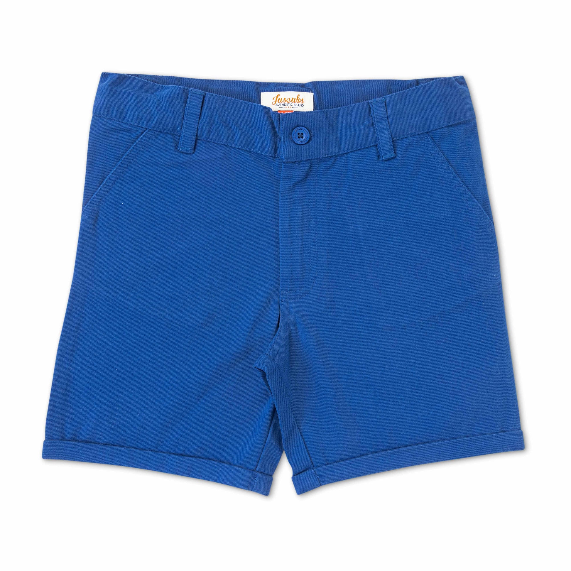 Boys Cotton Toddlers Solid Shorts - Dark Blue