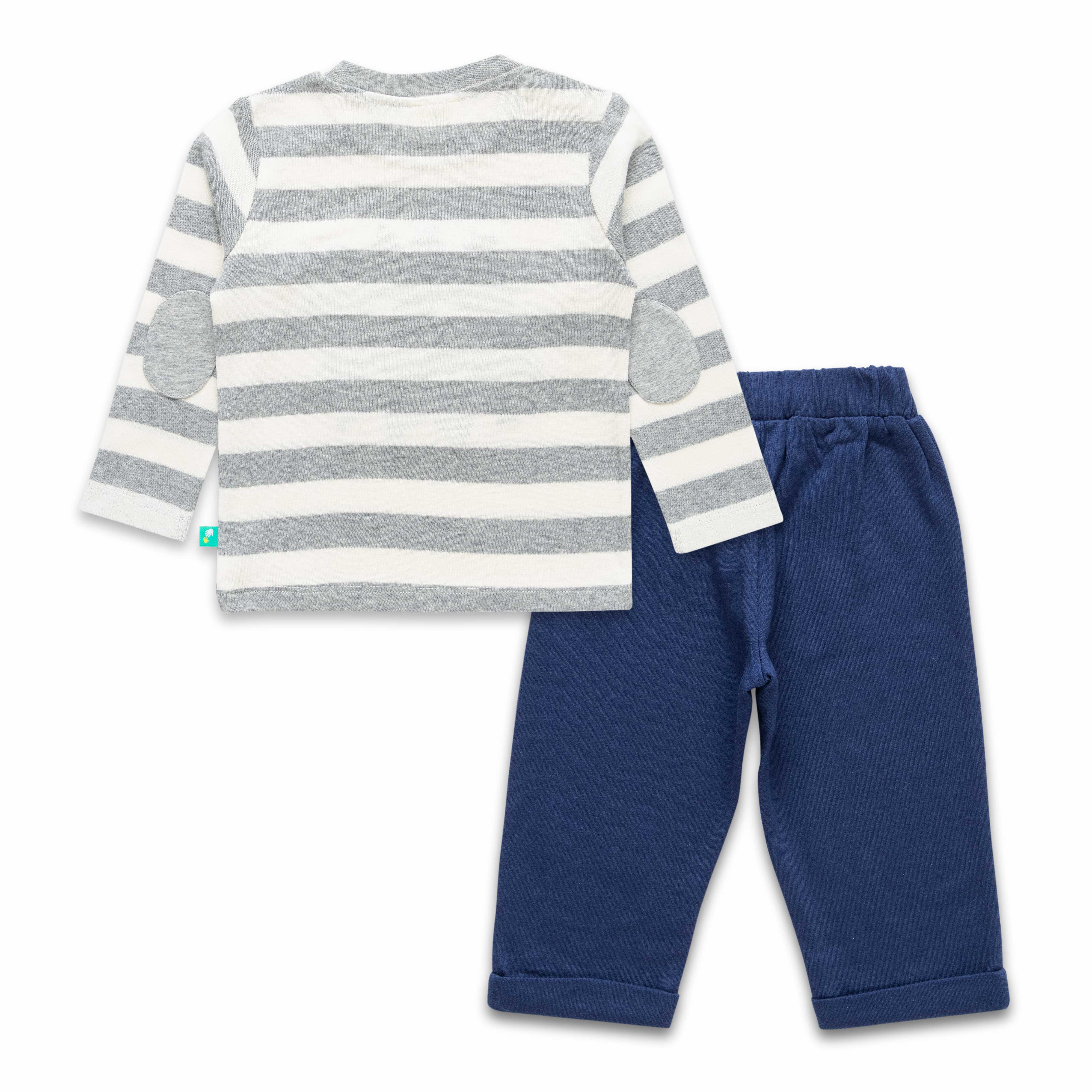Boys Striped Pure Cotton T-shirt With Pyjamas