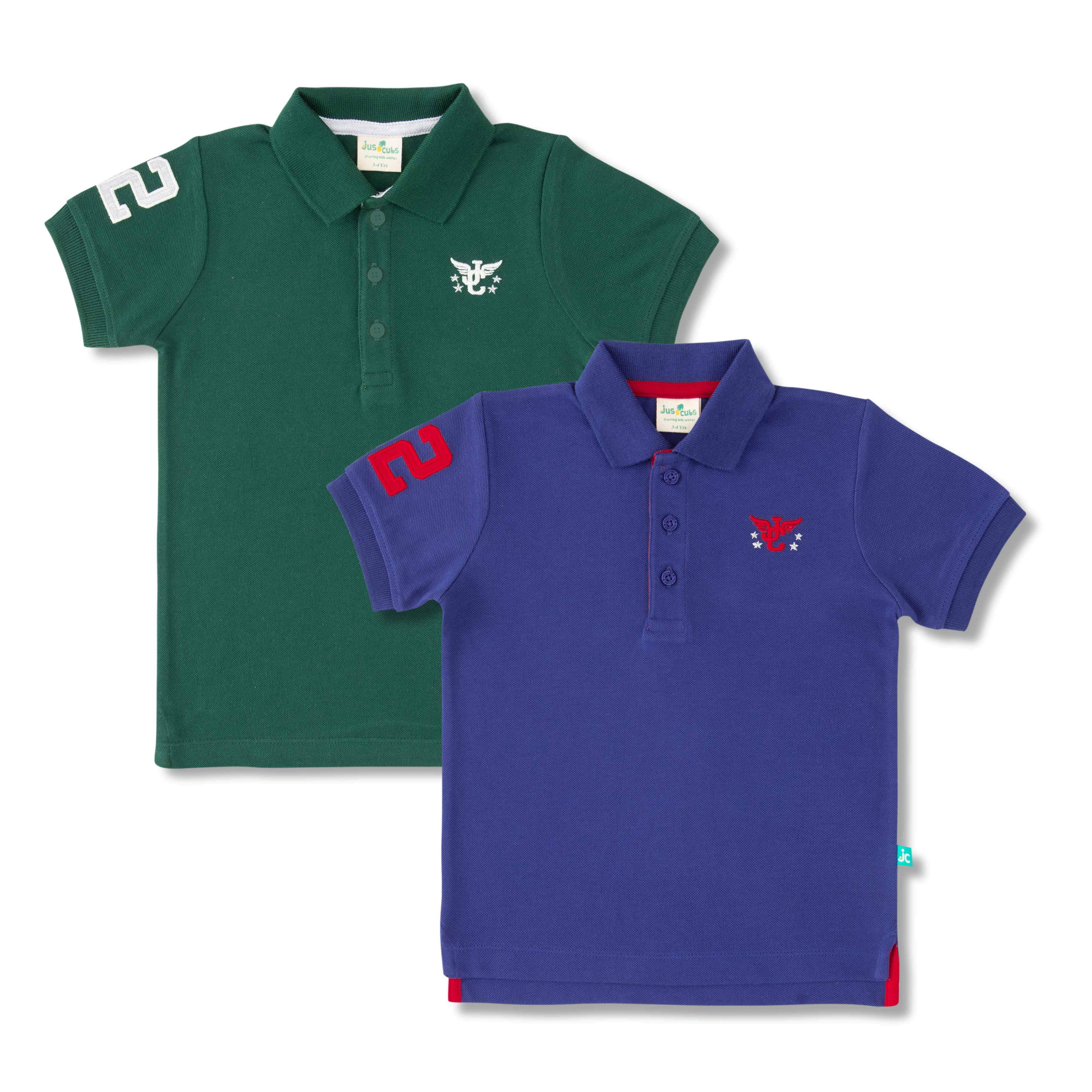 Baby Boys Solid Polo T Shirt Combo Pack - Juscubs