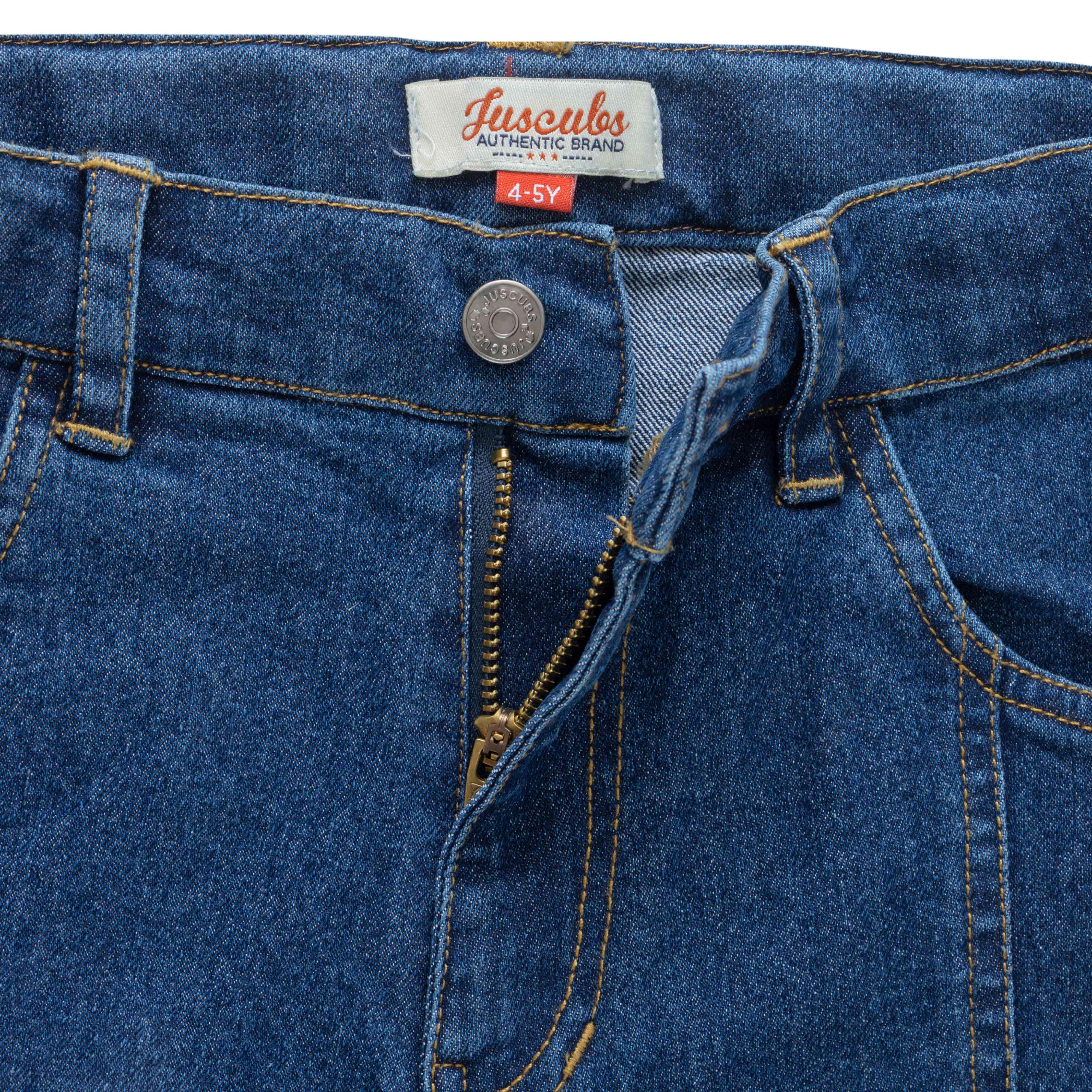 Girls Denim Toddlers Solid Shorts - Blue - Juscubs