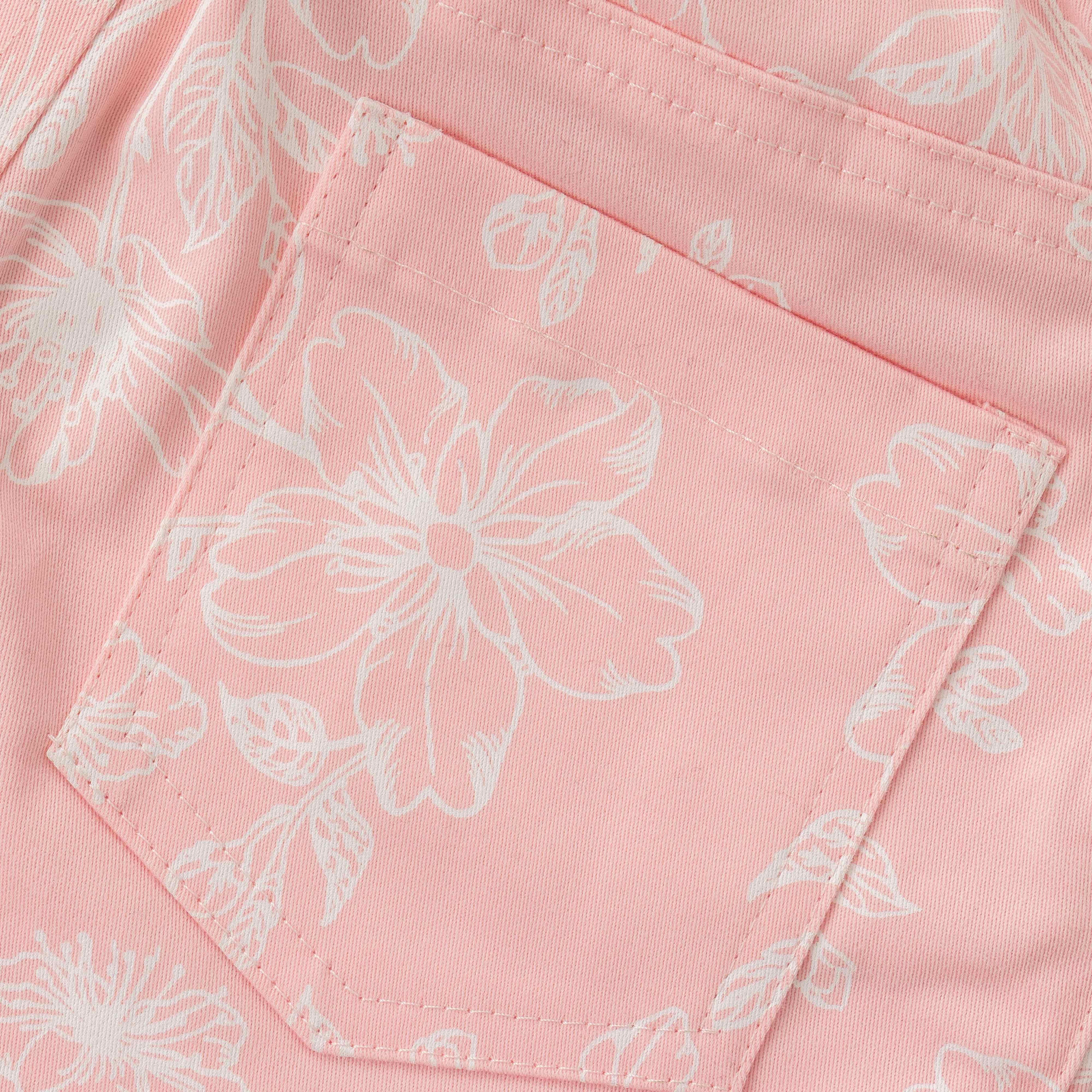 Girls Jersey Toddlers Graphic Printed Shorts - Pink - Juscubs
