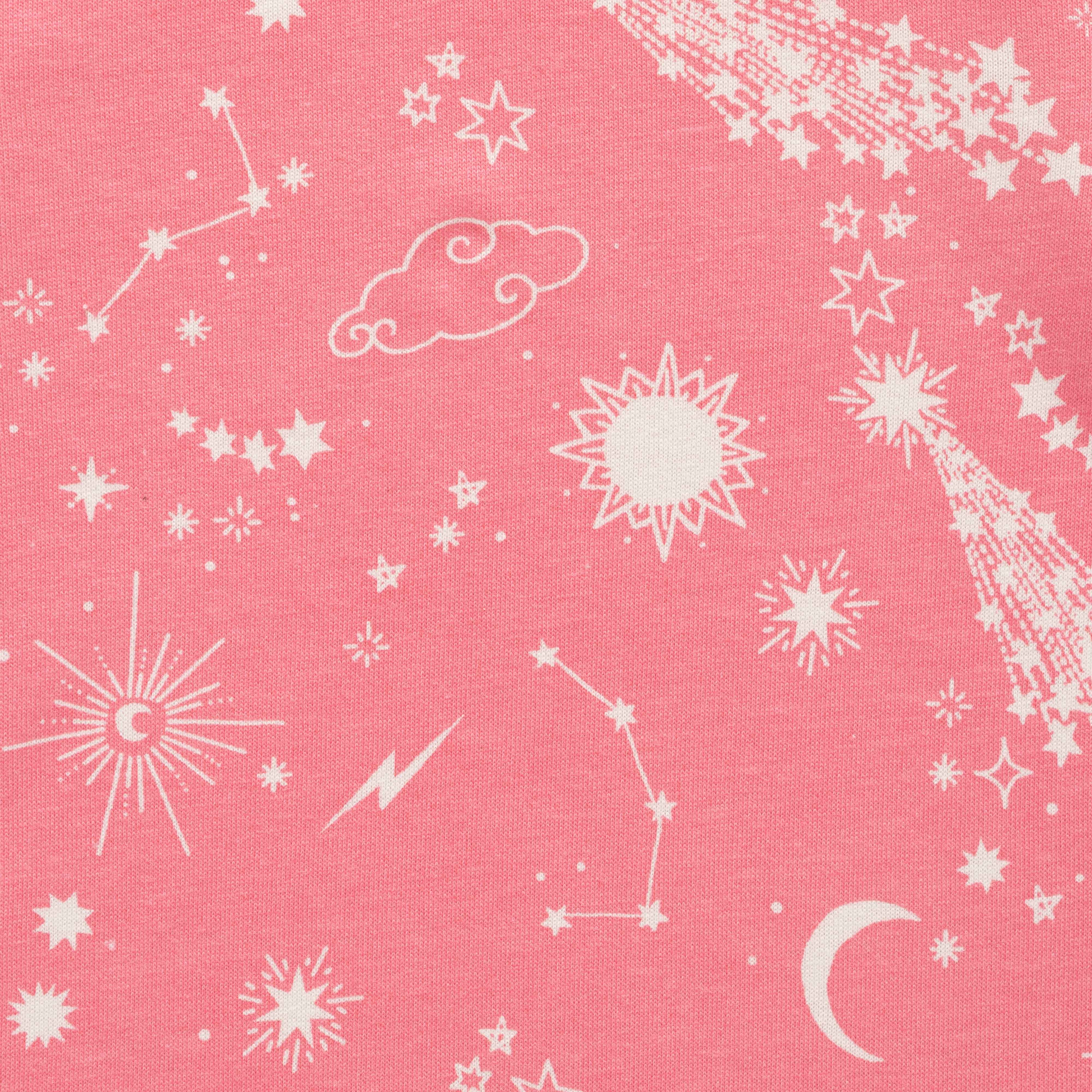 Girls Pink & White Printed Night suit