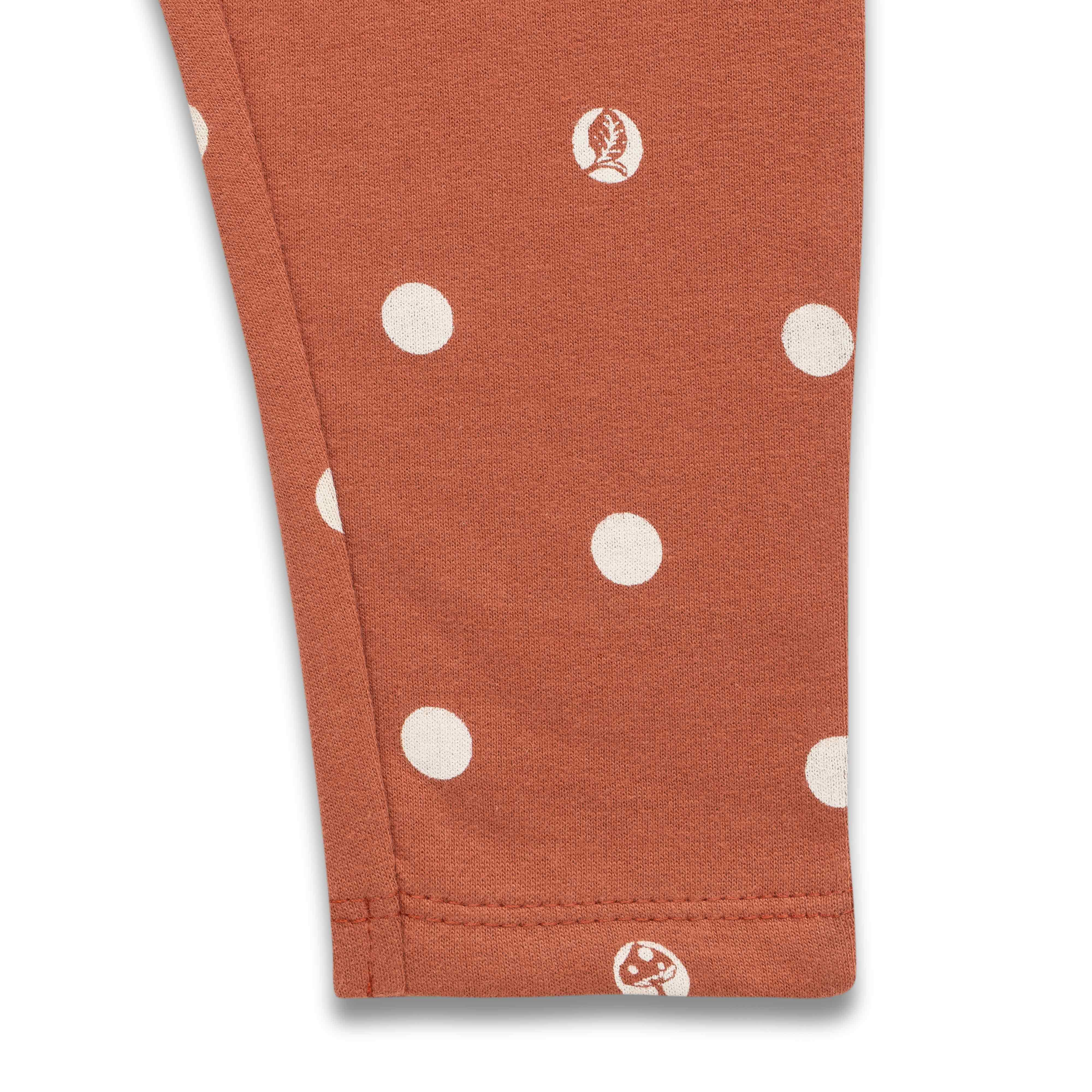 Girls Polka Dot Mandarin Collar Long Sleeve Pure Cotton Clothing Set - Juscubs