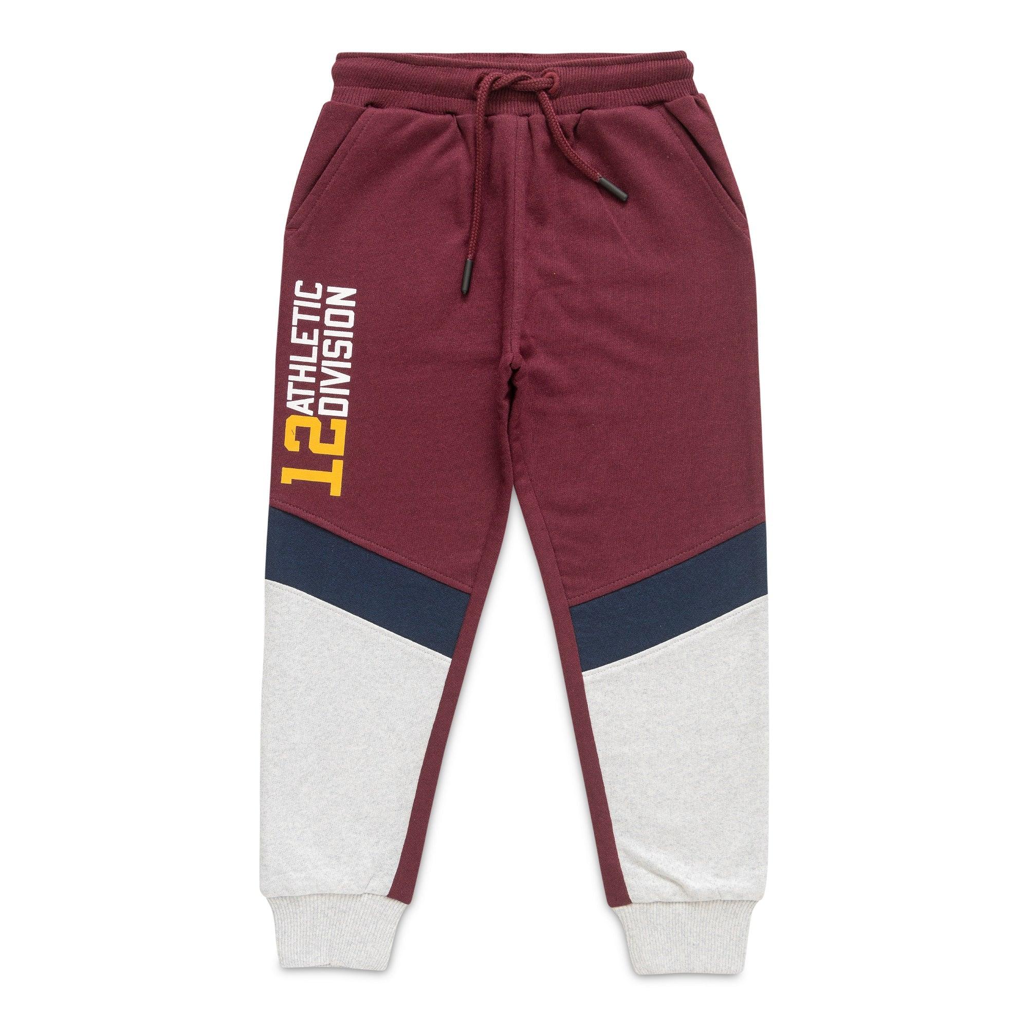 Young Boys Cut & Sew Printed Bio Washed Track Pants - Juscubs