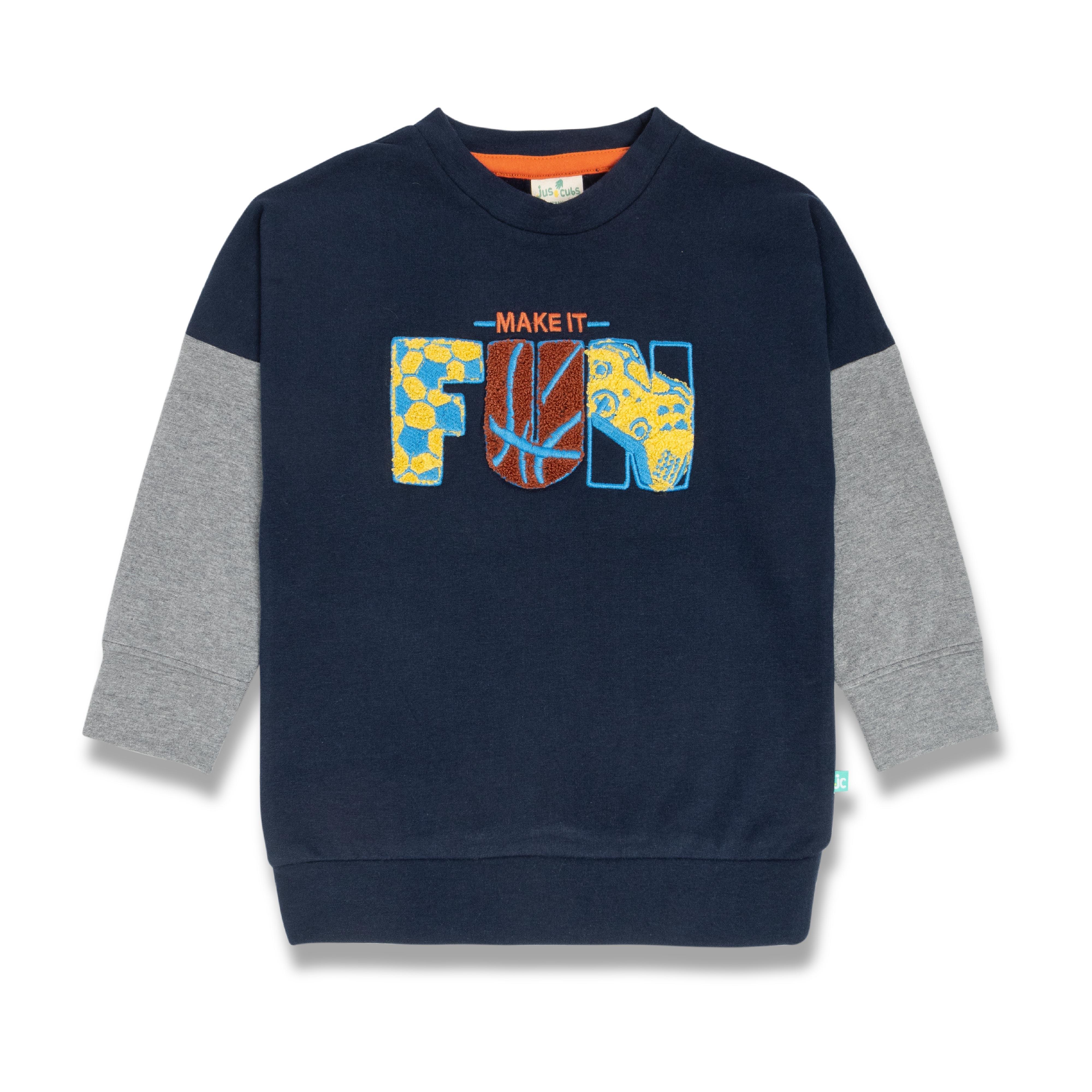 Young Boys Printed Full Sleeve Sweatshirt - Juscubs