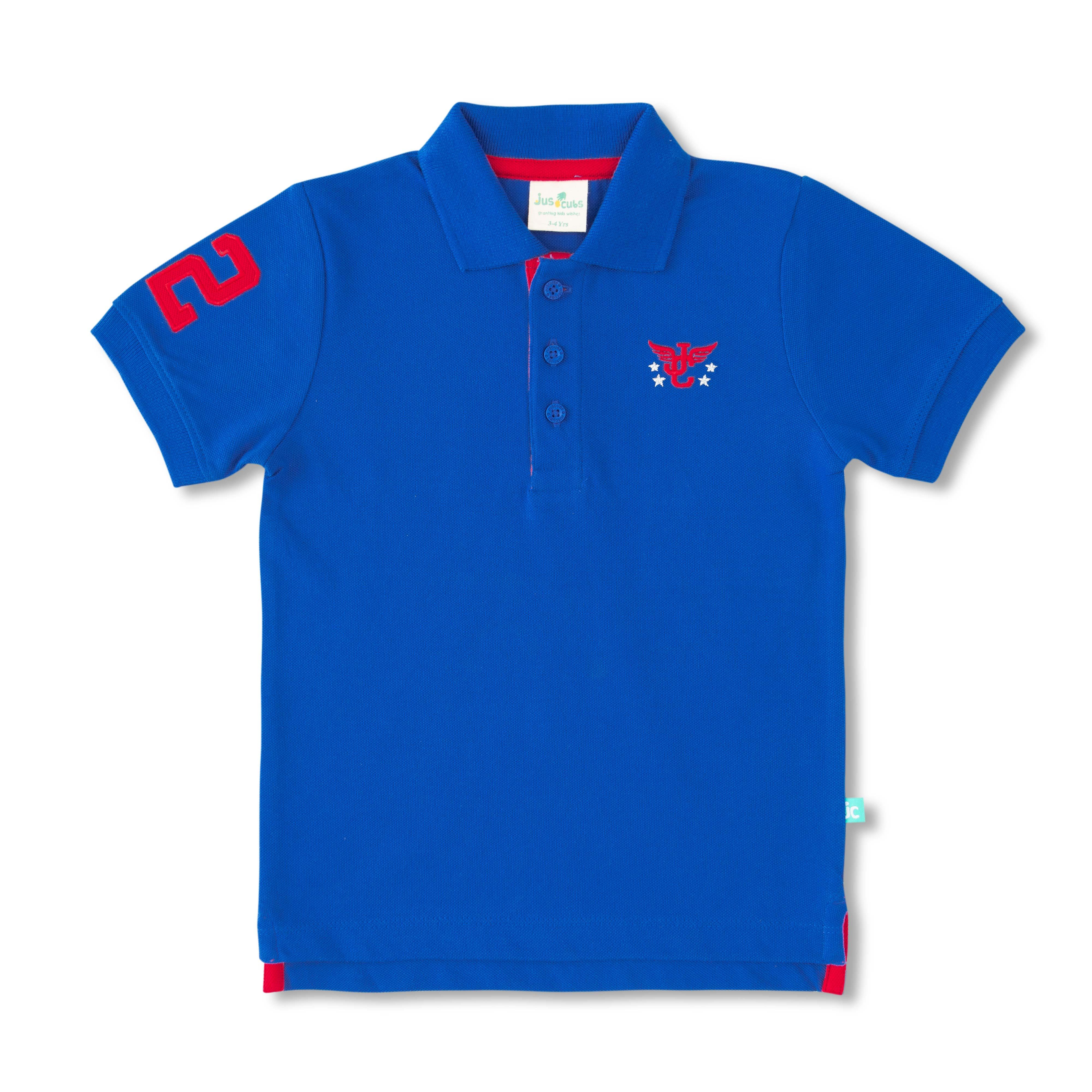 Young Boys Solid Polo Neck T Shirt - Juscubs