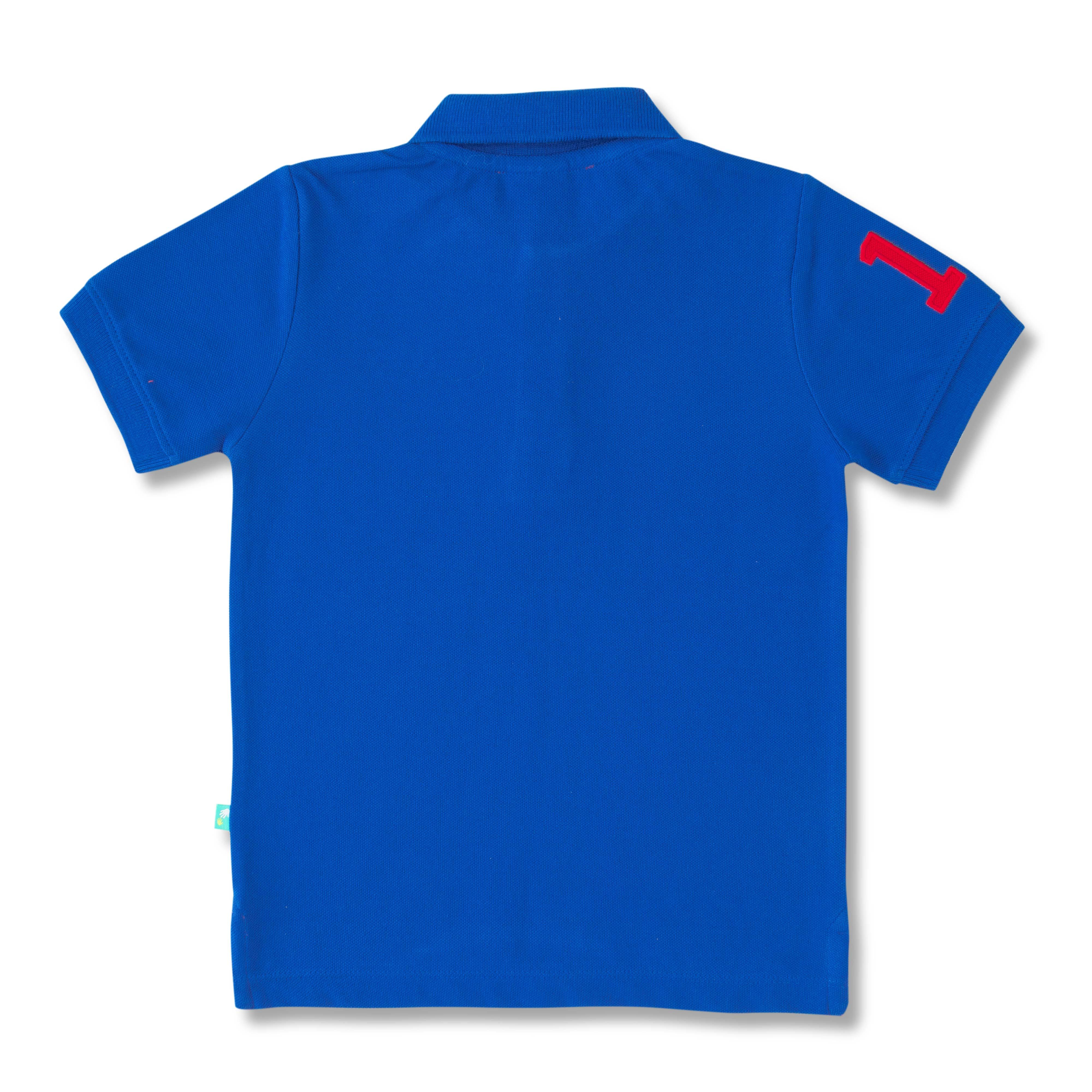 Young Boys Solid Polo Neck T Shirt - Juscubs