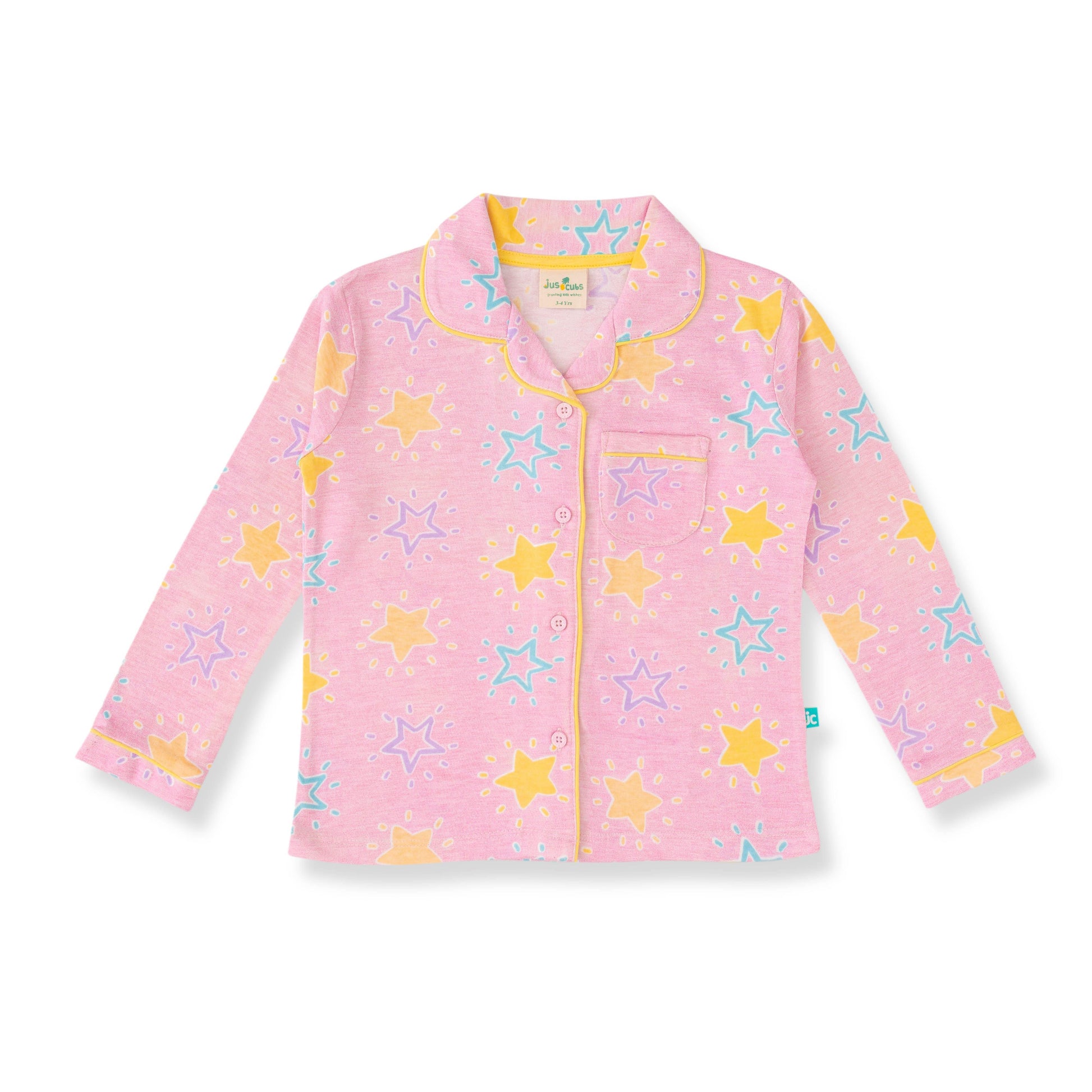 Young Girls Top & Bottom All Over Printed Nightwear