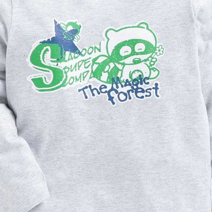 Blue Text Print Full Sleeve T-Shirt - Juscubs