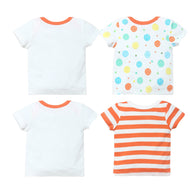 Boys Half Sleeve AOP - Solid T-Shirt Pack Of 4