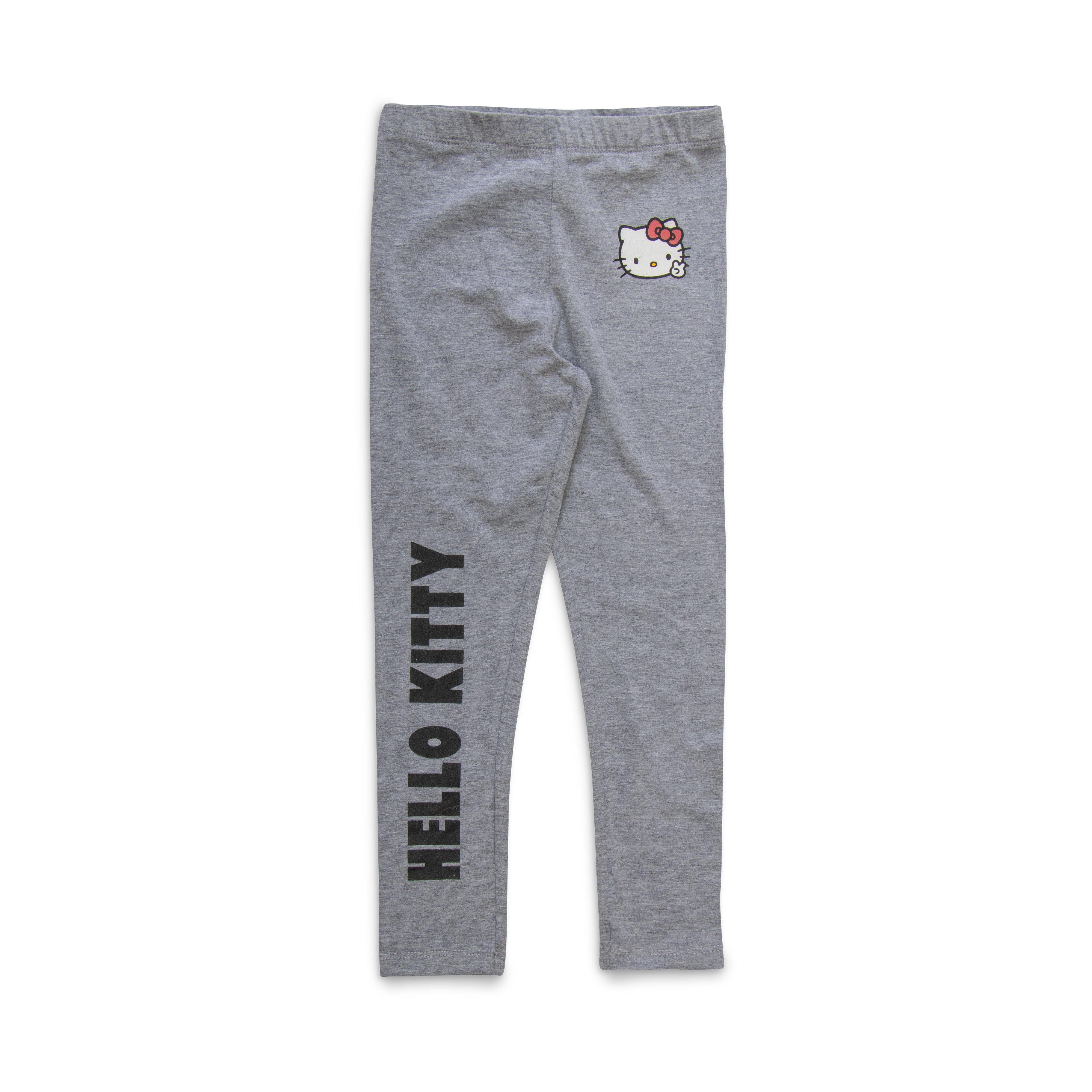 Hello Kitty Leggings GreyMelange & Pink AOP Combo - Juscubs