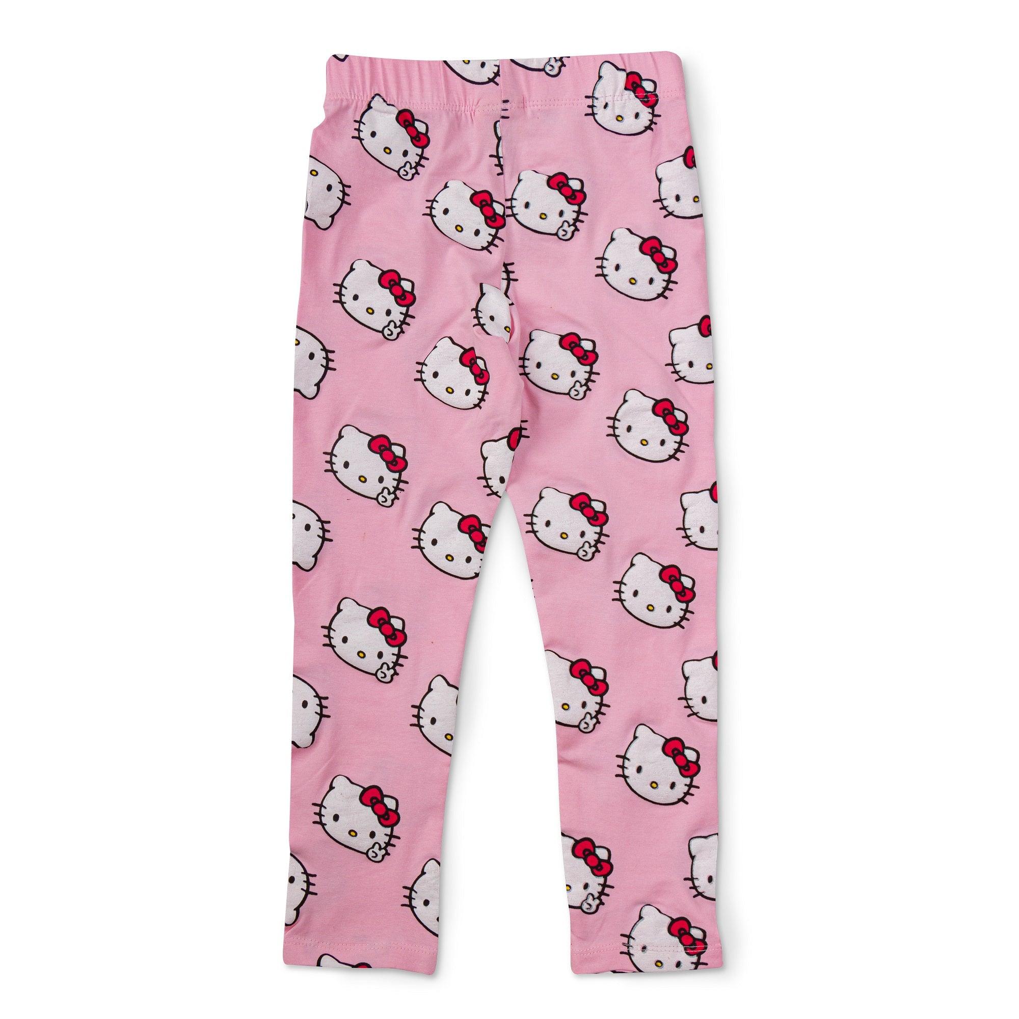 Hello Kitty Leggings GreyMelange & Pink AOP Combo - Juscubs