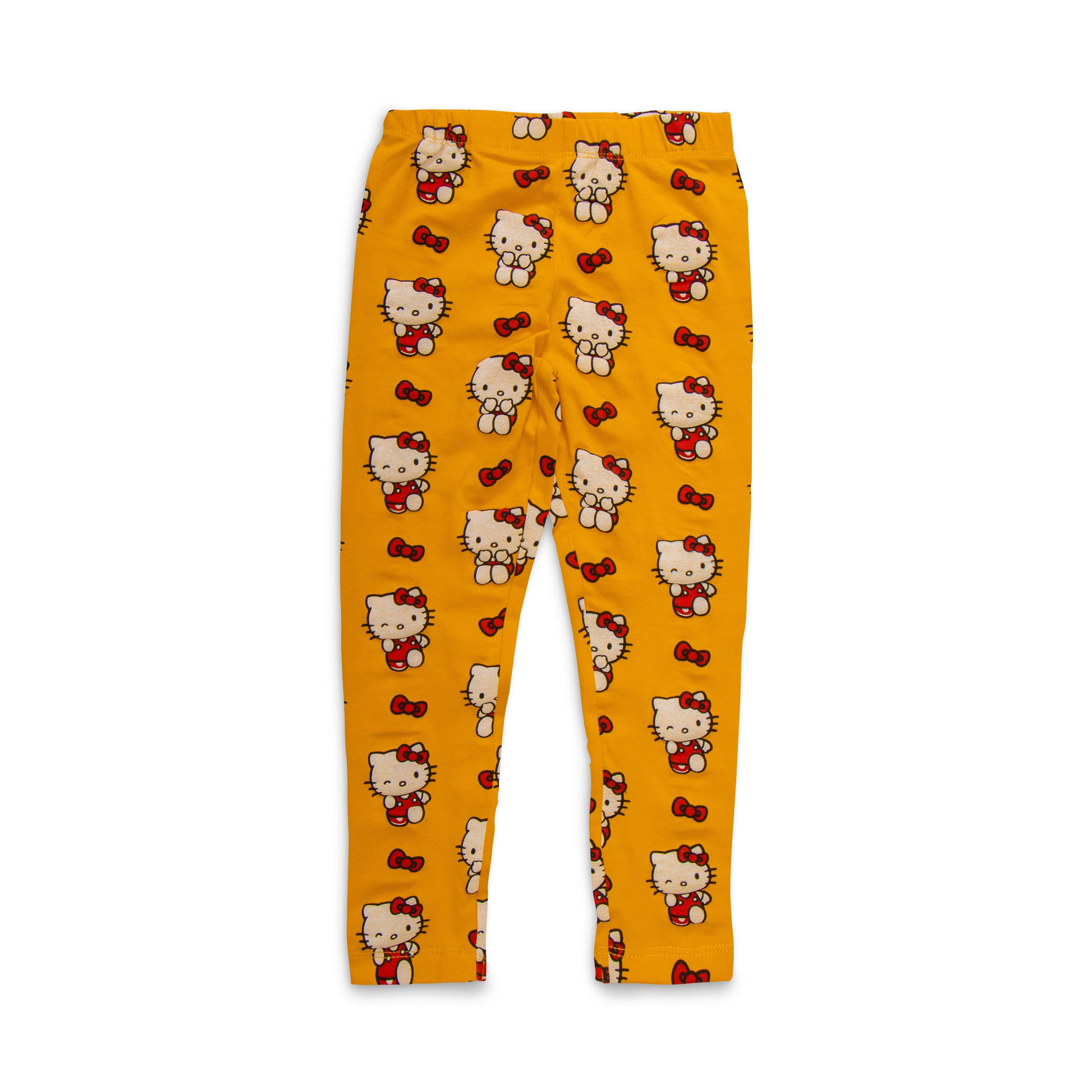 Hello Kitty Leggings Red & Yellow AOP Combo - Juscubs