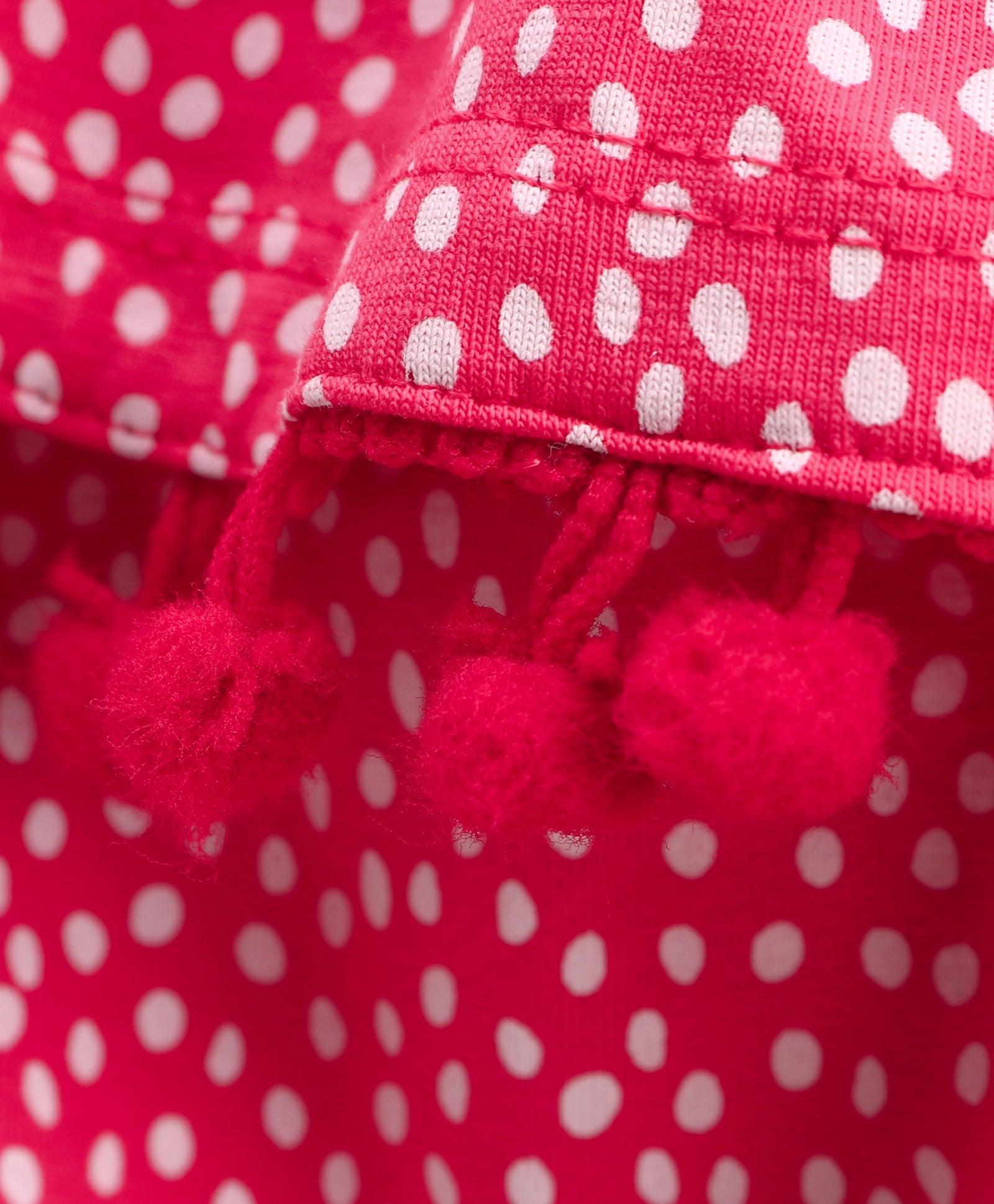 Micro Print Off-Shoulder Fit & Flare Jumpsuit Dress - Pink - Juscubs