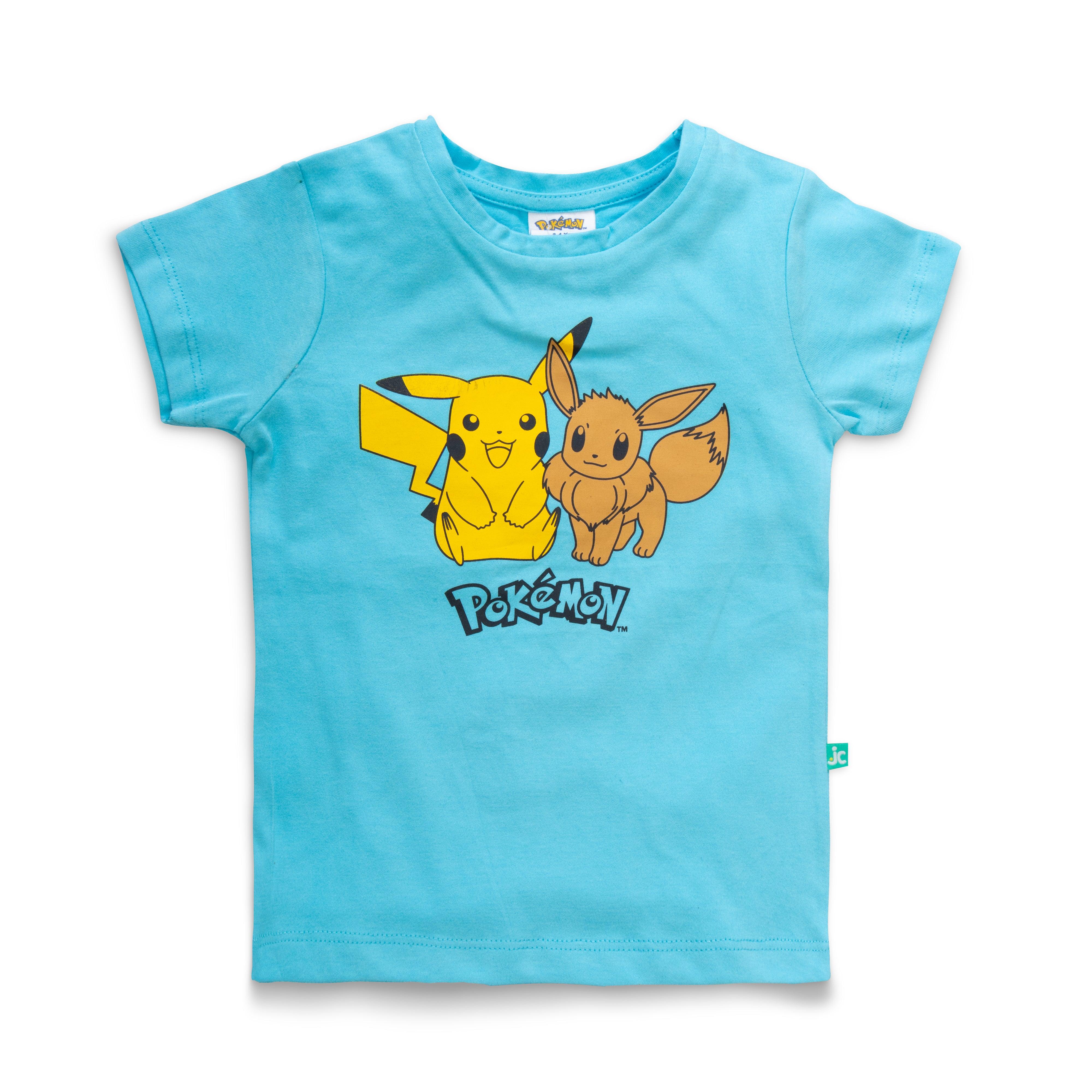 Pokemon Girls Half Sleeve Combo T-Shirt - Blue & Pink - Juscubs