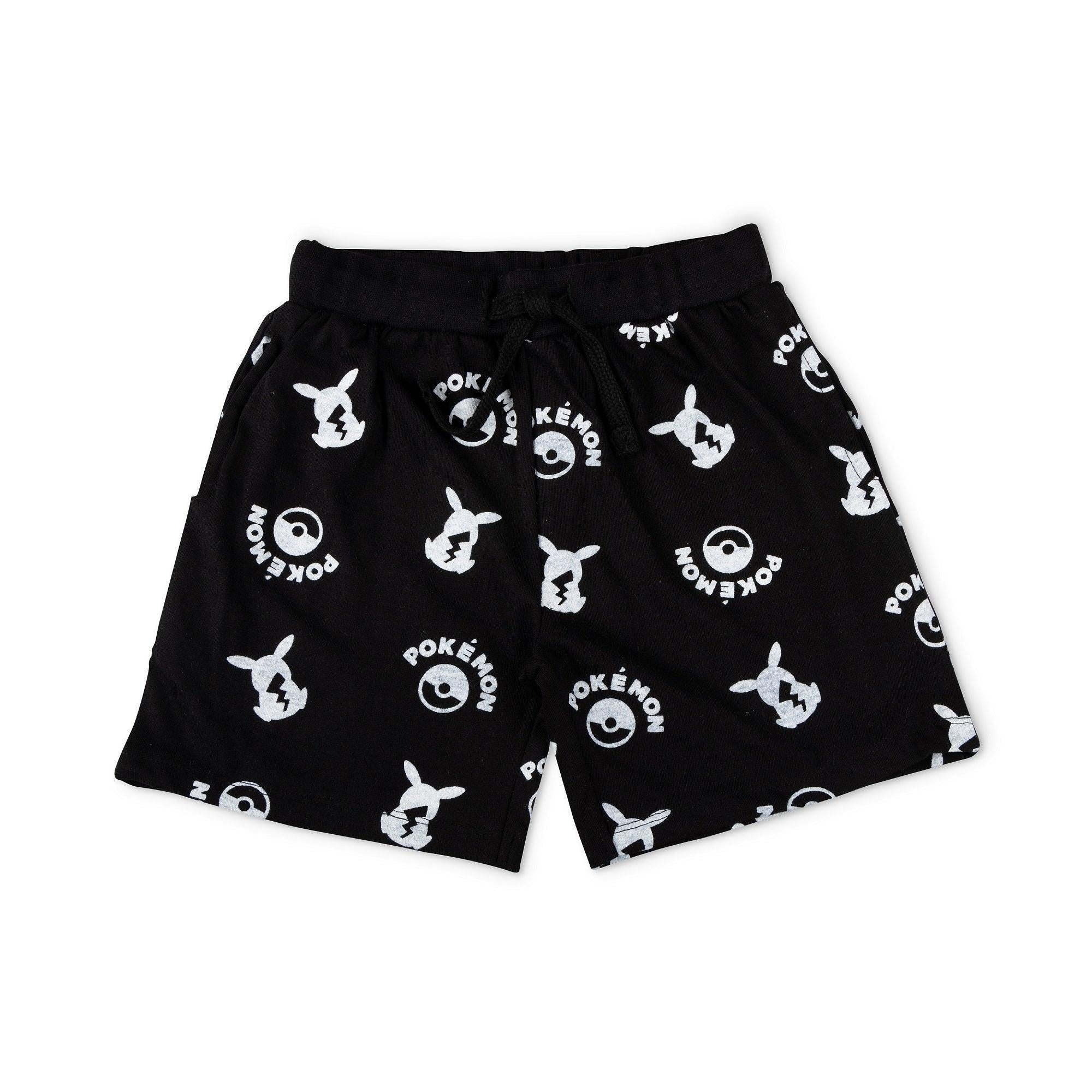 Pokemon Printed Combo Shorts - Red & Black - Juscubs