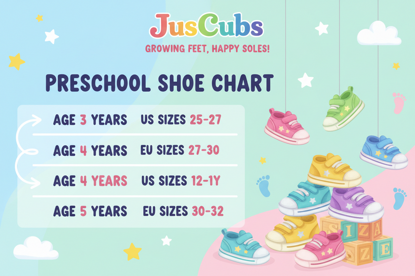 Preschool Shoe Size Chart: What Shoe Size Does a 3–5 Year Old Wear?