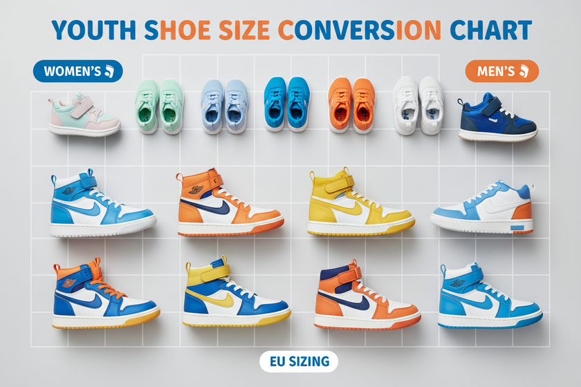Youth Shoe Size Conversion Chart: Youth to Women's, Men's & European