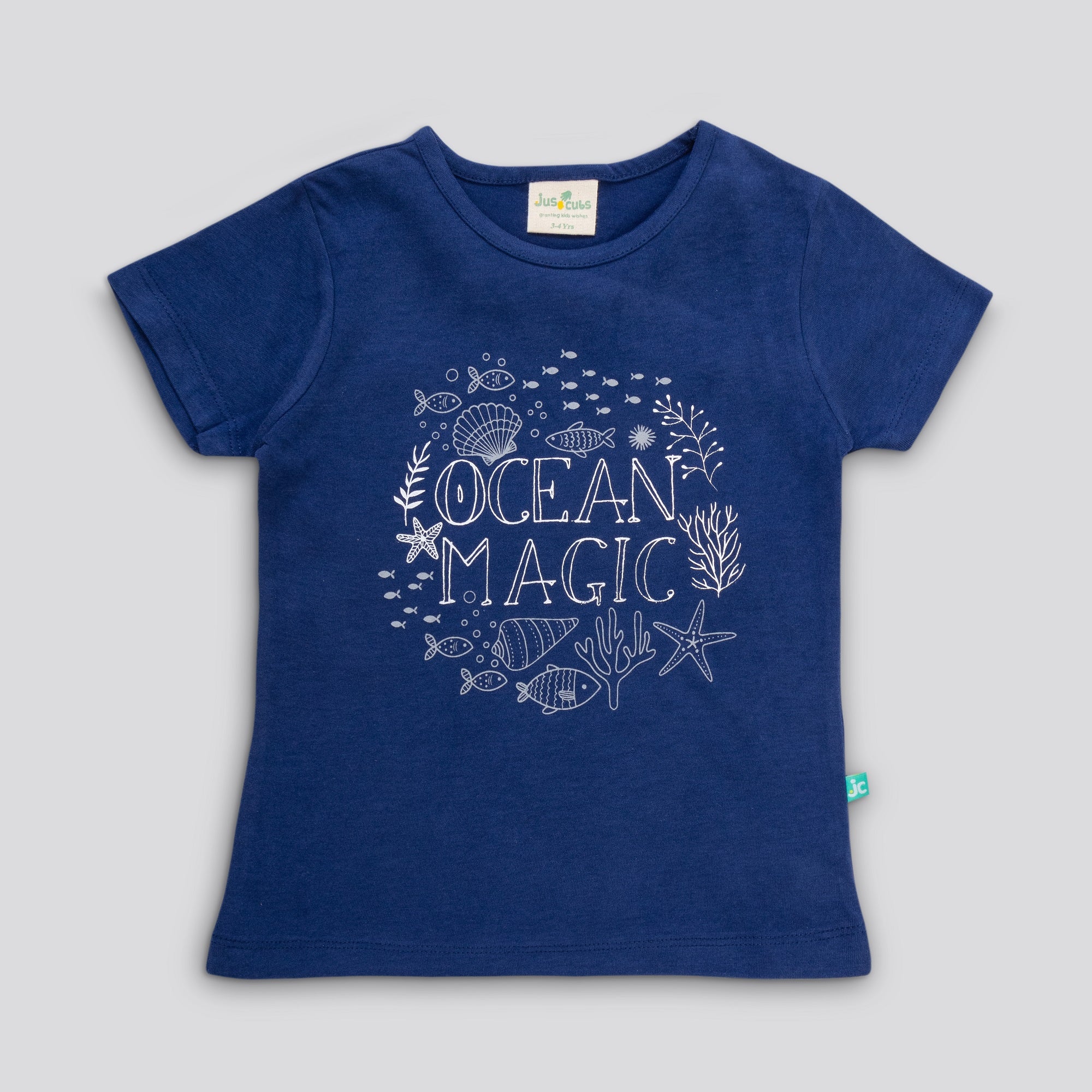 Girls Ocean Magic Printed T-Shirt - Navy