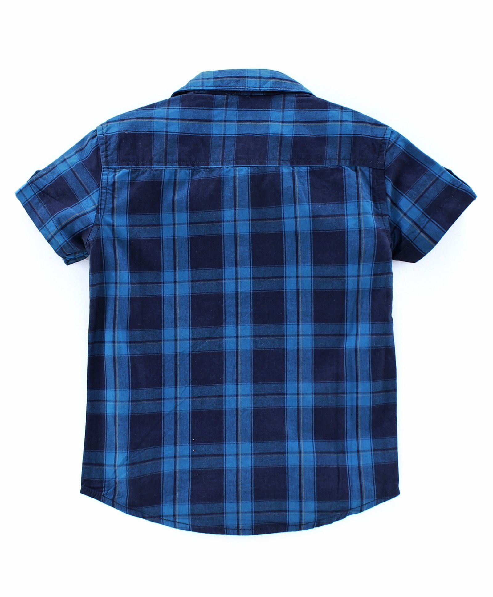 Boys Full Sleeves Checked Shirt - Blue