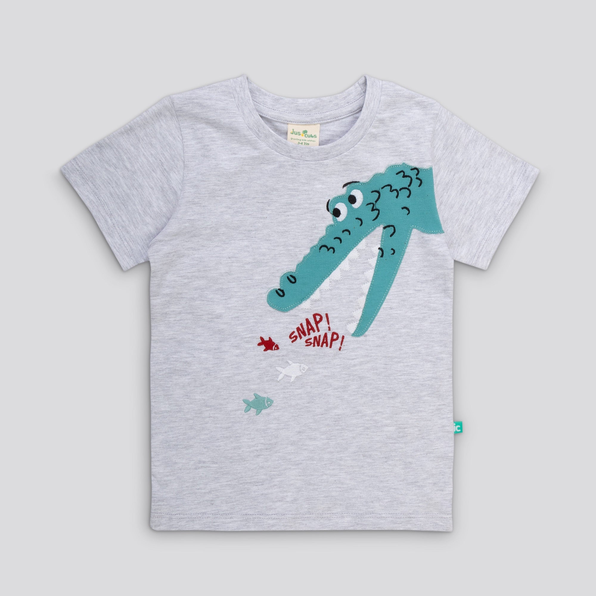 Boys Crocodile Patch Work T-Shirt