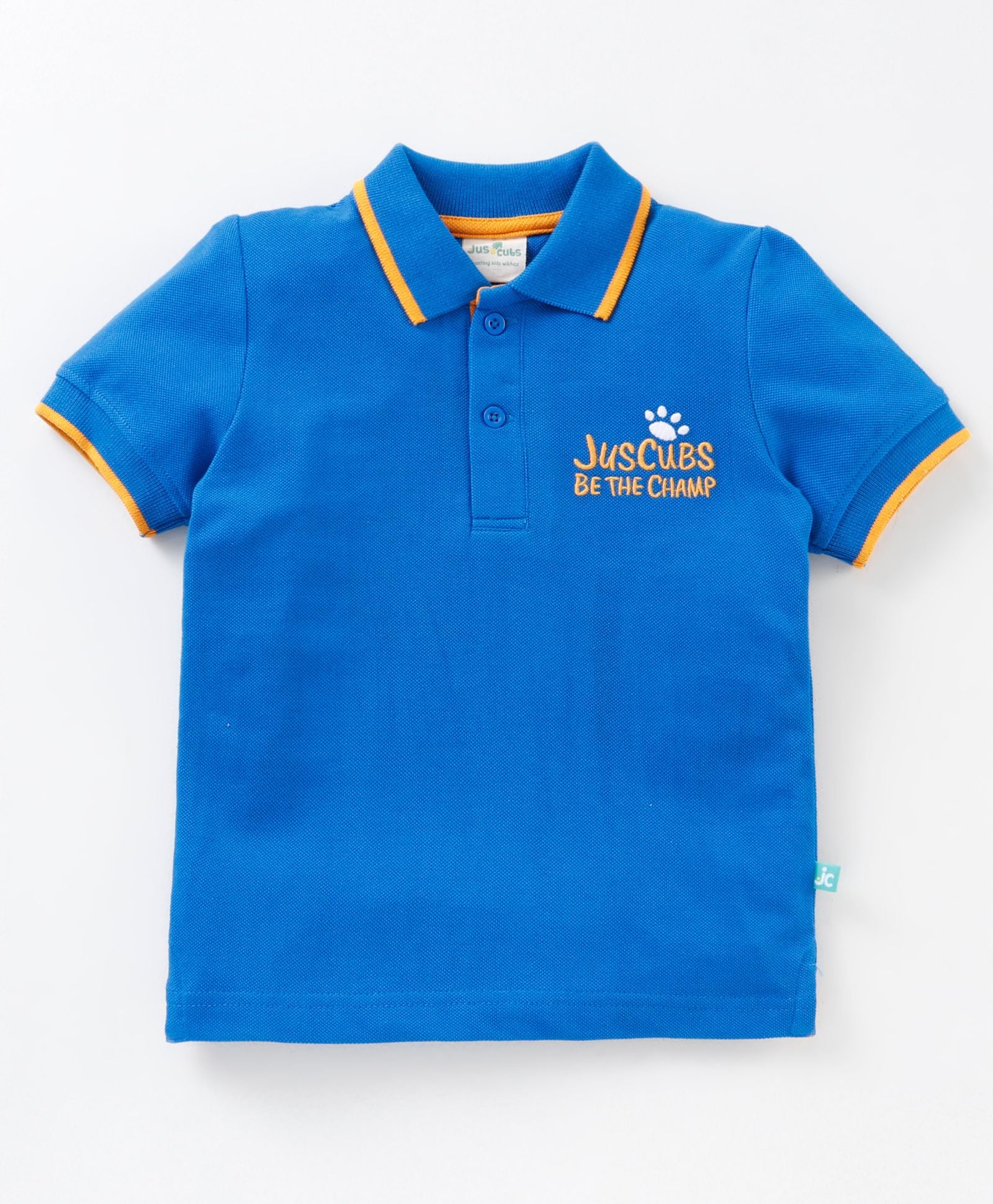 Boys Blue Half Sleeve Polo T-Shirt-Royal Blue