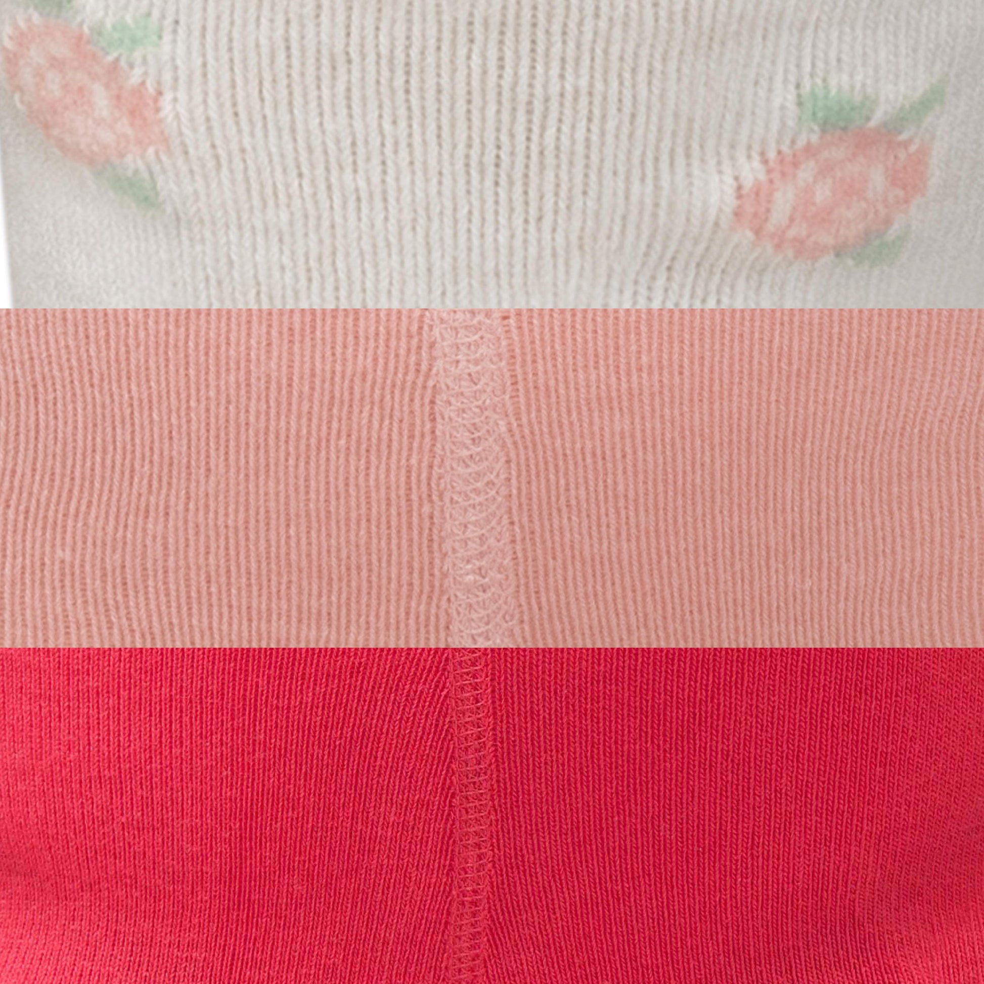 "Baby's Tights - Pack of 3 (White with Floral Print, Light Pink, Bright Pink) - Soft Cotton Blend"