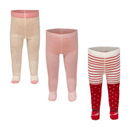 "Baby's Cotton Tights – 3-Pack Assorted Colors and Patterns"