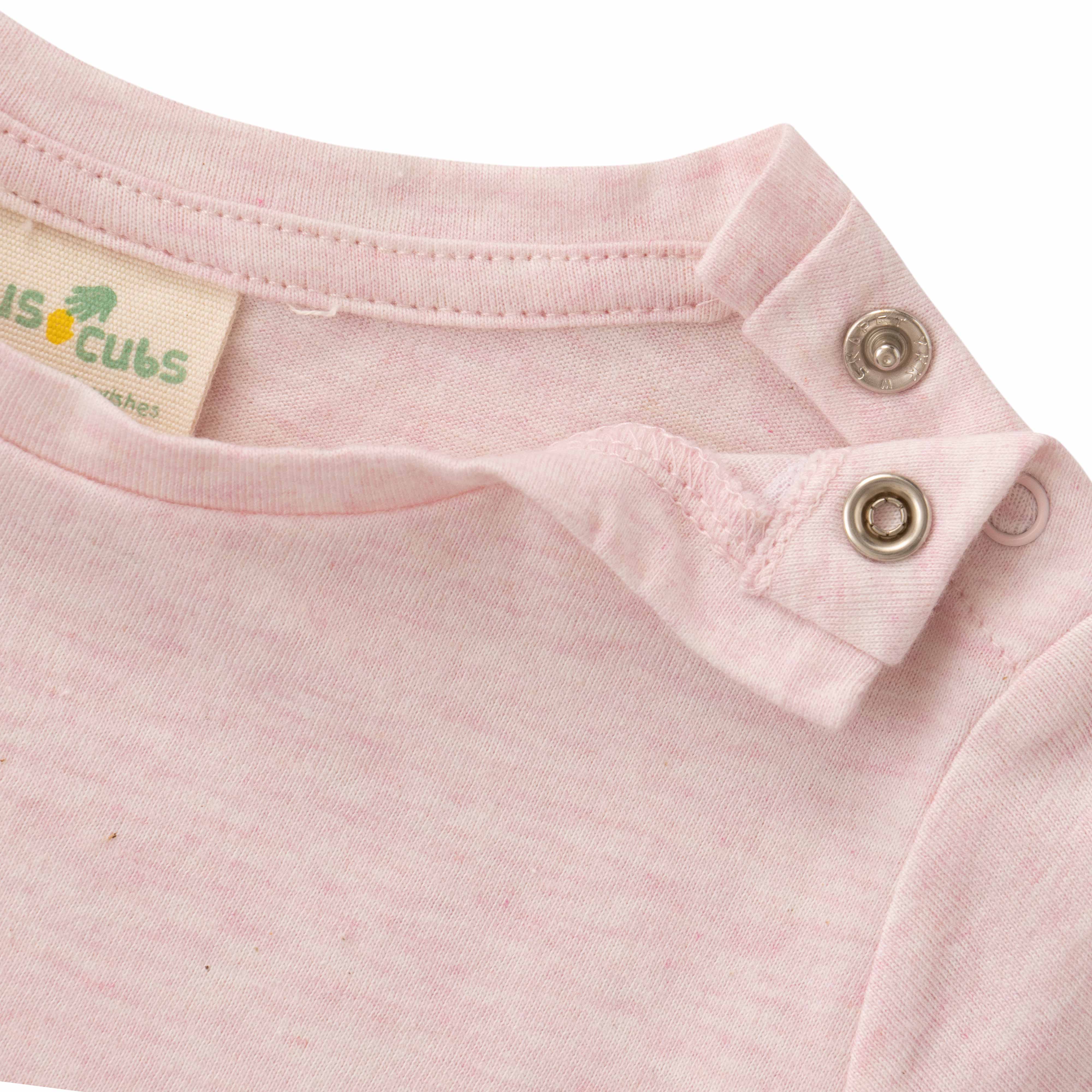 Baby Girls' Yellow Dungaree Set with Hedgehog Patch and Pink T-Shirt