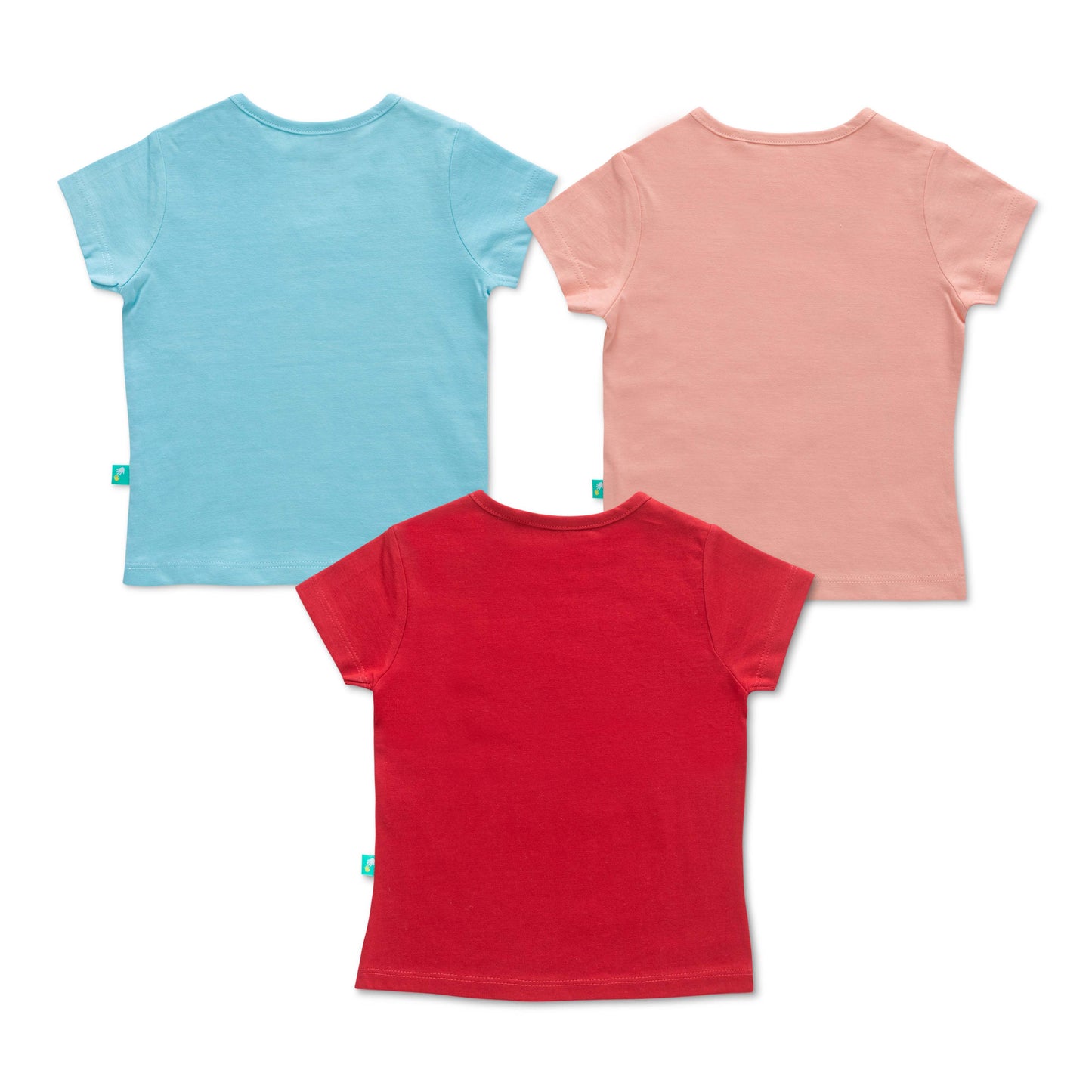 "Baby Girls' T-Shirt Set – Pack of 3 Cotton Tees with Whale, Sunshine & Beach Prints"