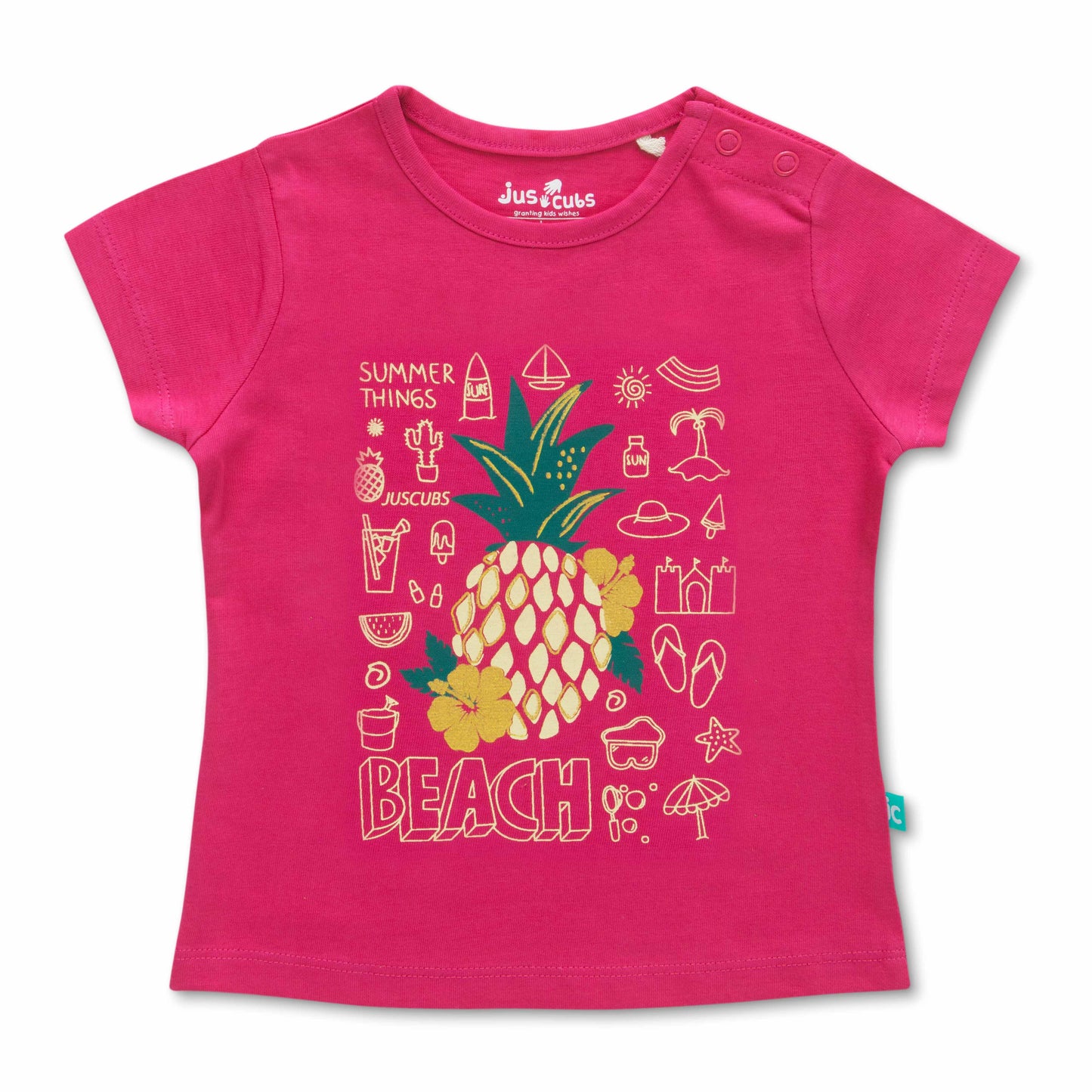 "Baby Girls' Cotton T-Shirts – Pack of 3 (Sea & Whale Prints)"
