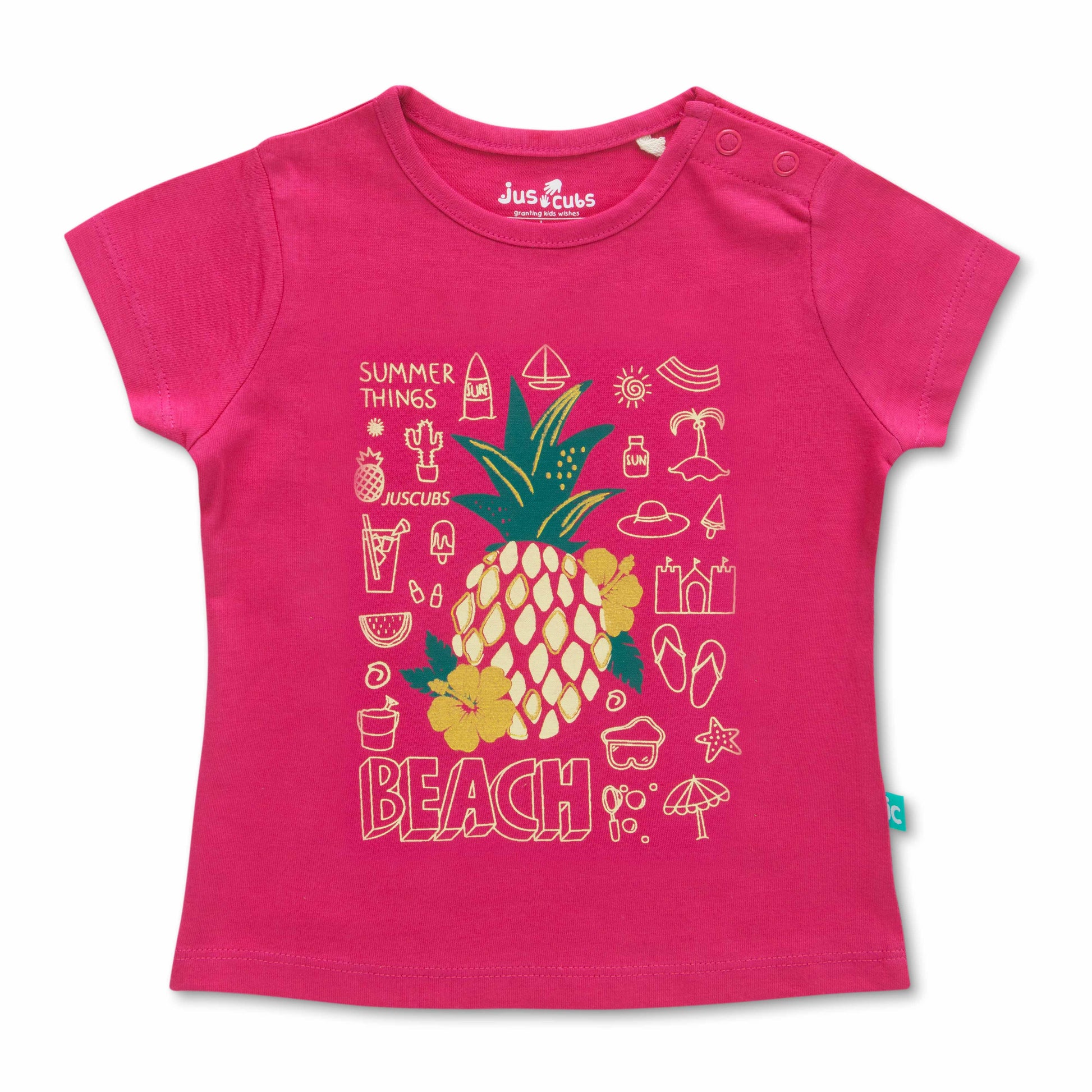"Baby Girls' Cotton T-Shirts – Pack of 3 (Sea & Whale Prints)"