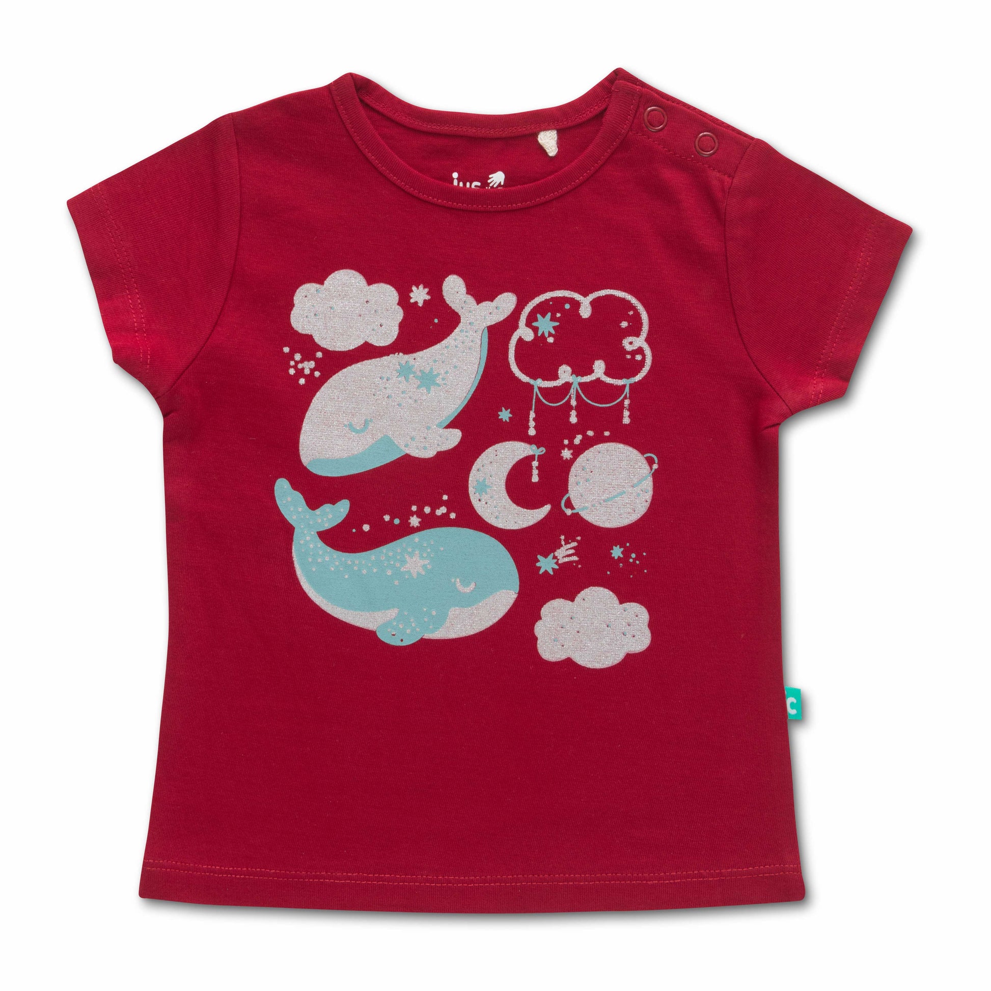 "Baby Girls' Cotton T-Shirts – Pack of 3 (Sea & Whale Prints)"