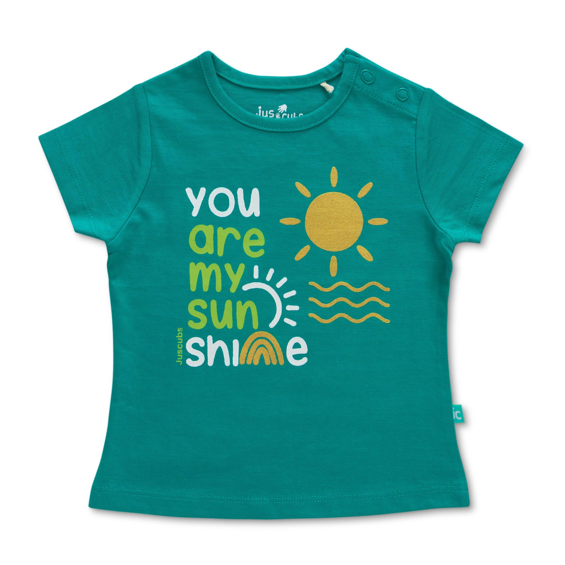 "Baby Girls' Cotton T-Shirts – Pack of 3 (Sunshine & Whale Prints)"
