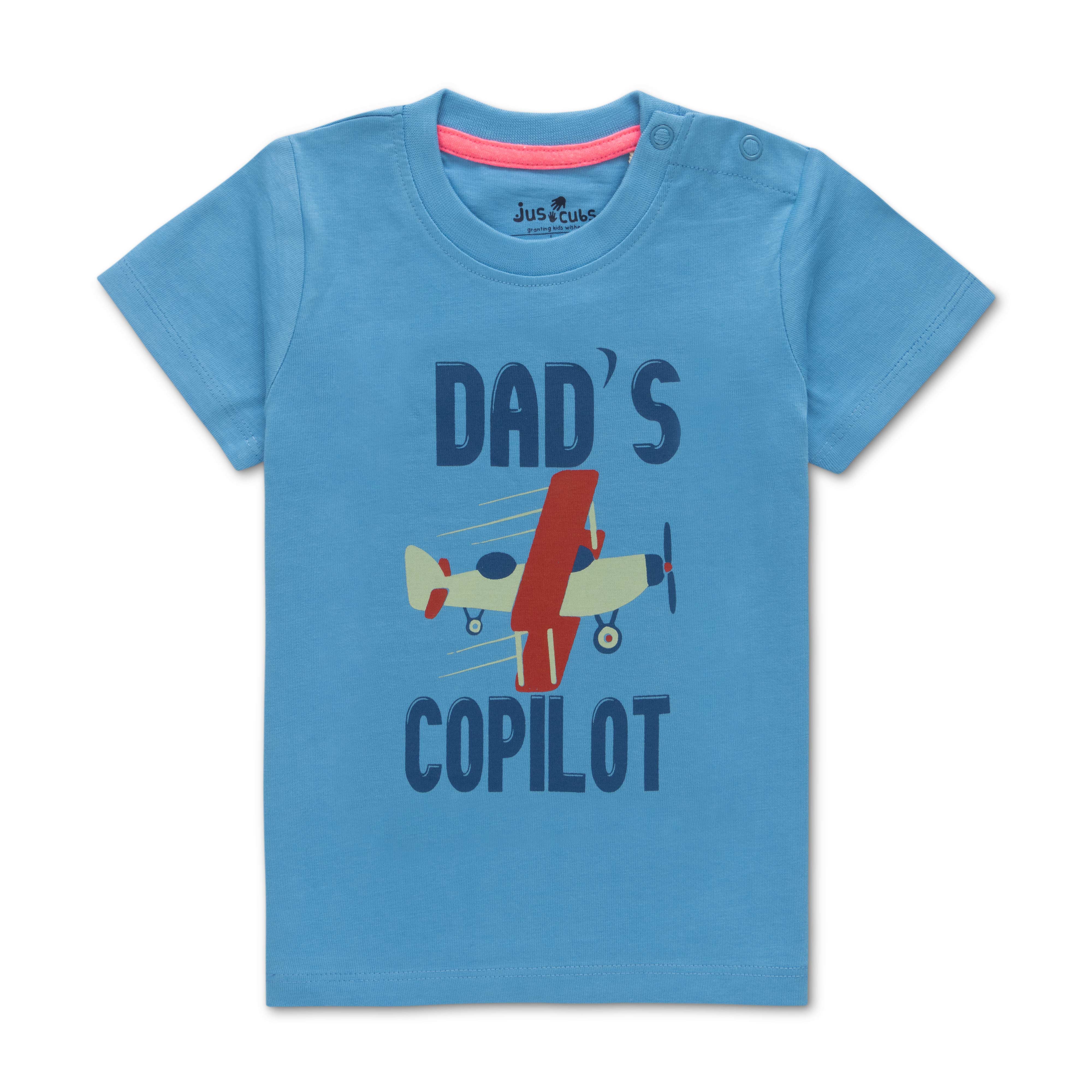 "Baby Boys' Graphic T-Shirt Pack – Set of 3 (Copilot, Shark, and Cool Monster Prints) – 100% Cotton"