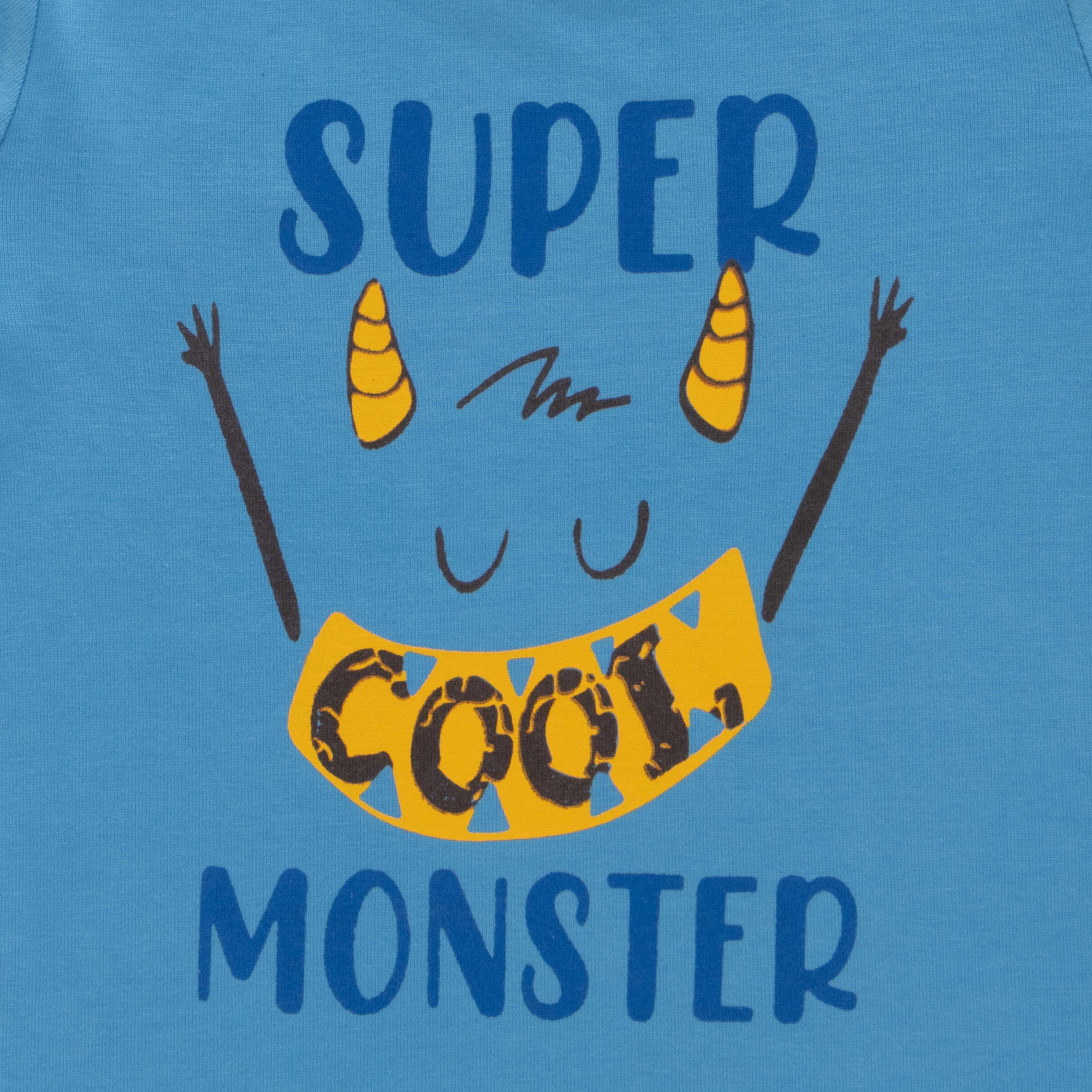 "Baby Boys' Graphic T-Shirt Set – Pack of 3 (Dino, Cool Monster & Nautical Prints) – 100% Cotton Tees"