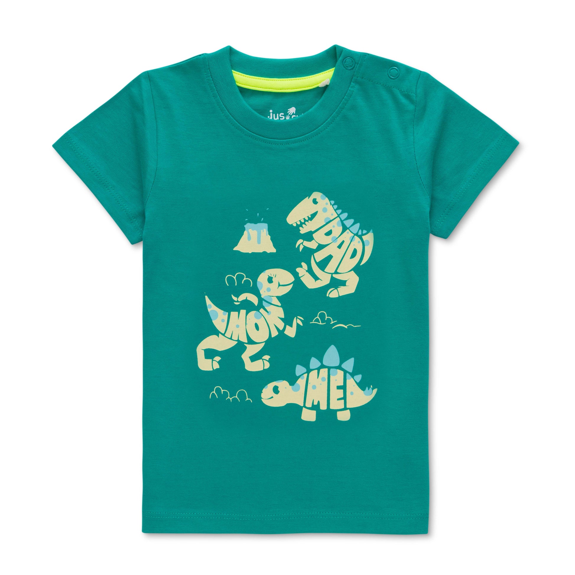 "Baby Boys' Graphic T-Shirt Set – Pack of 3 (Dino, Astronaut & Monster Prints) – Colorful Cotton Tees"