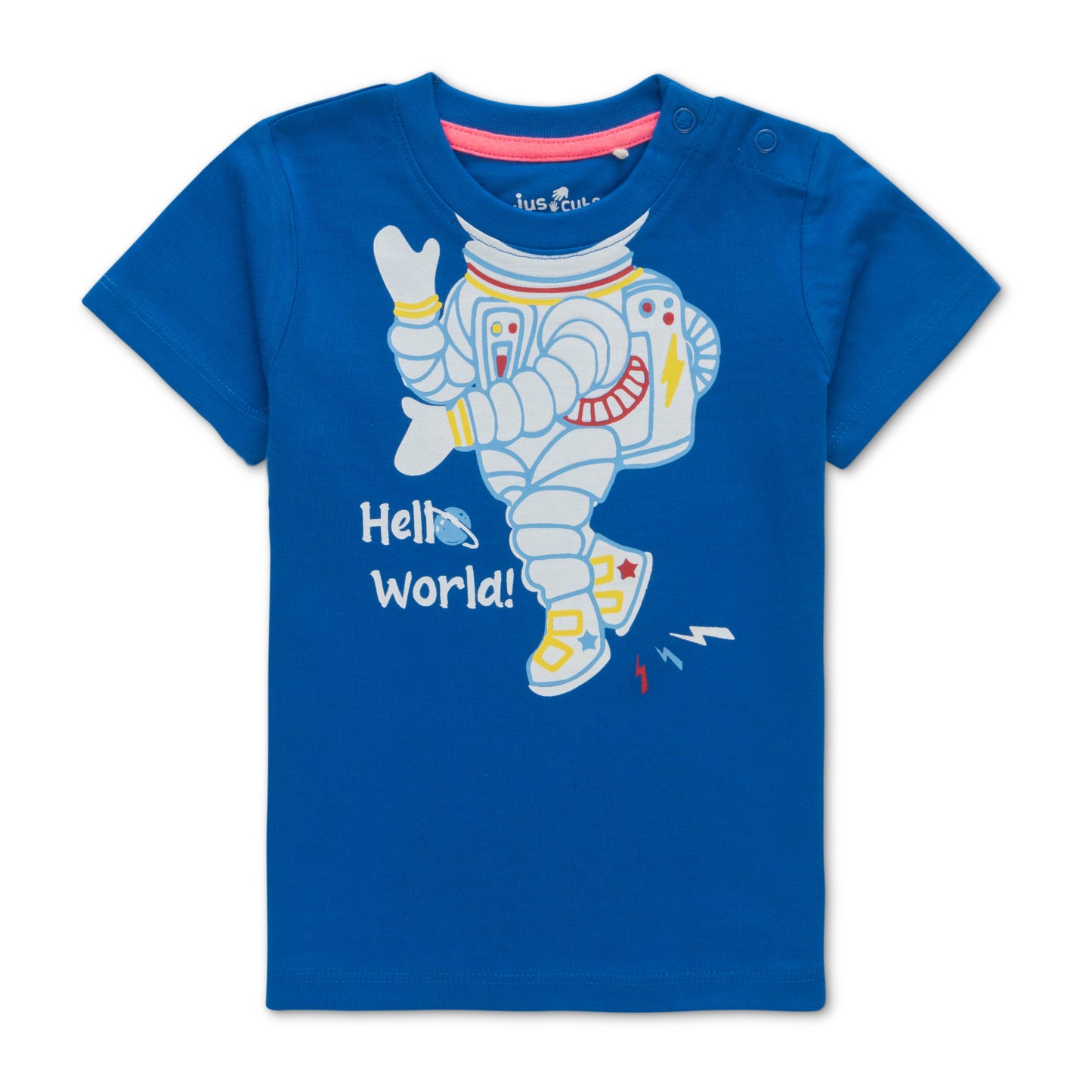 "Baby Boys' Graphic T-Shirt Set – Pack of 3 (Dino, Astronaut & Monster Prints) – Colorful Cotton Tees"