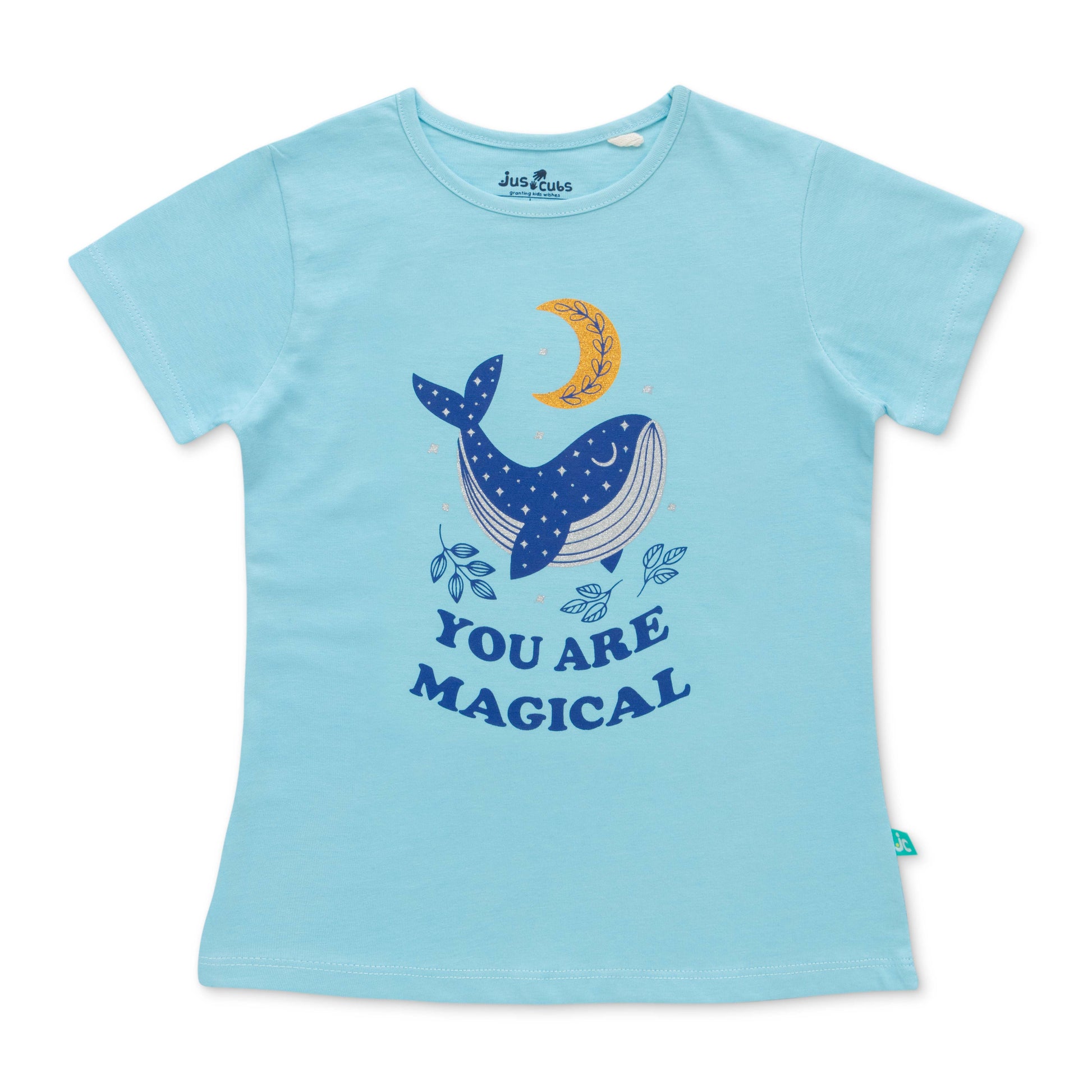 Pack of 3 Girls' Cotton T-Shirts – Fun Prints Featuring Music, Whale & Game Controller Designs